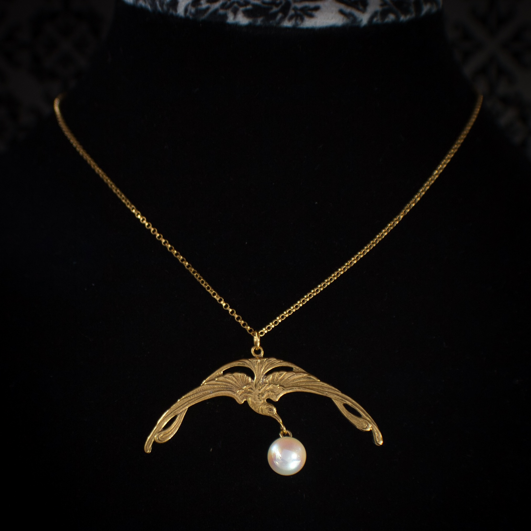 Crane In Flight Necklace