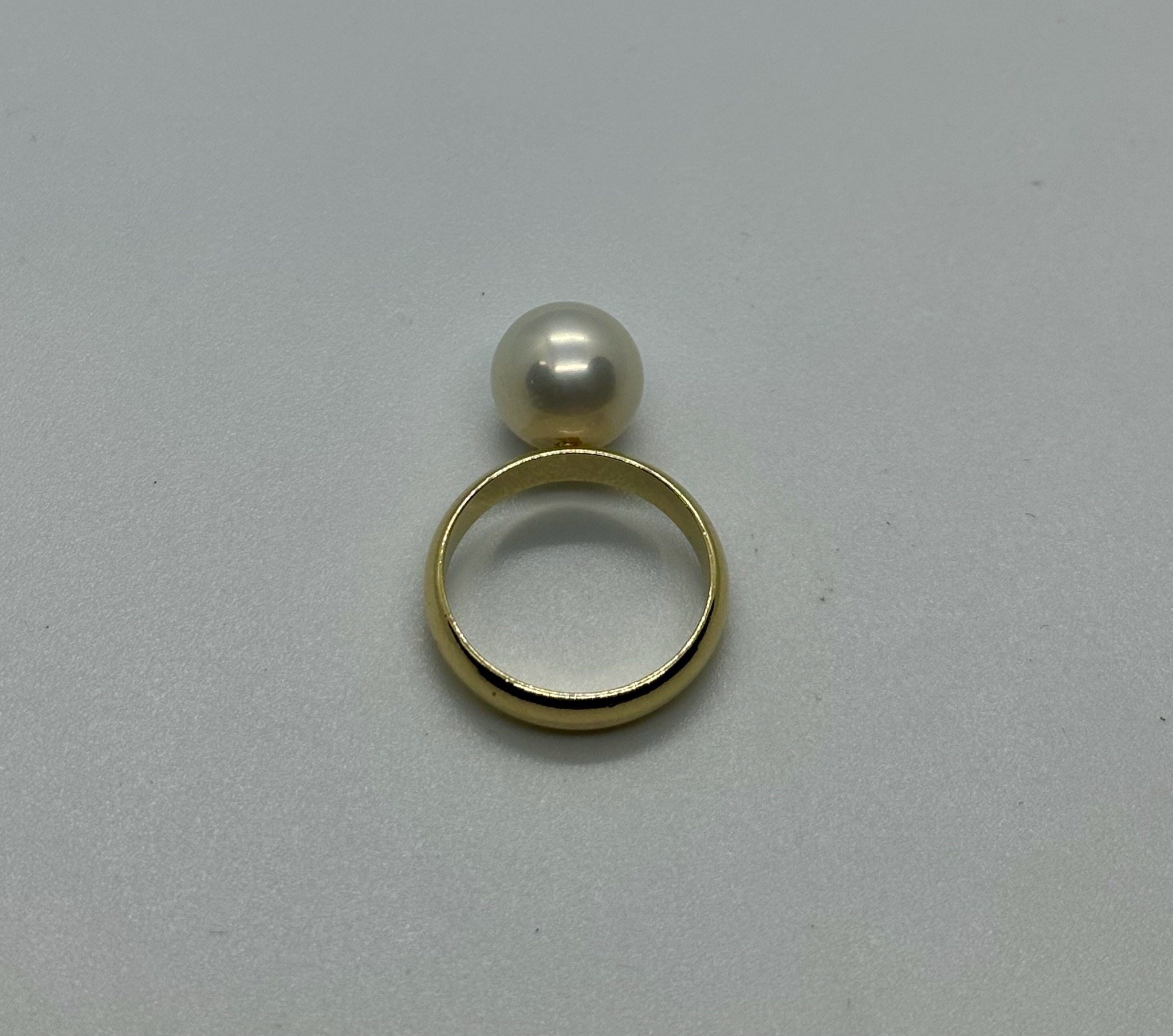 18k Gold Filled Solitaire Ring with Luna Edison Pearl