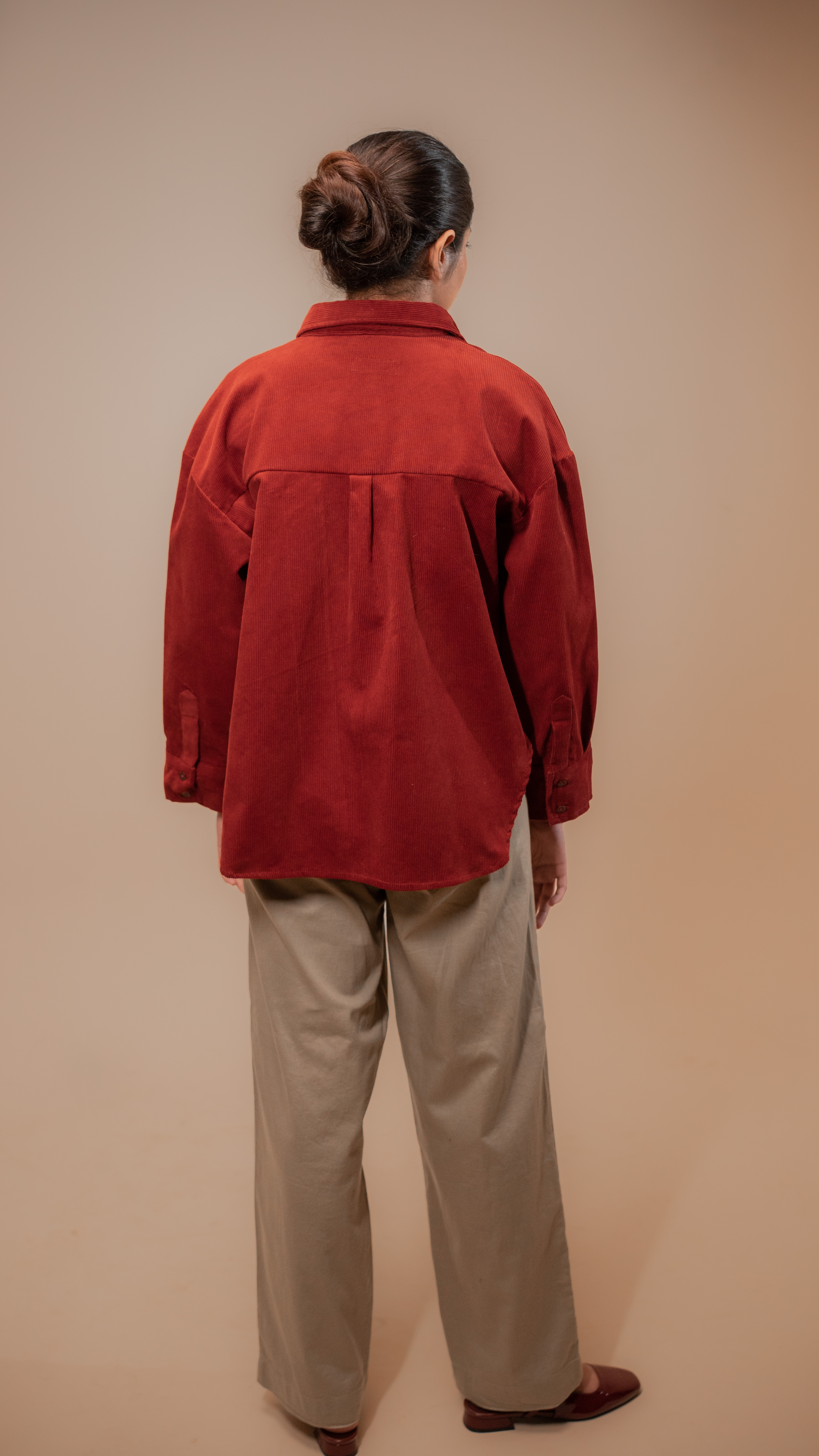 Cropped Corduroy Shacket