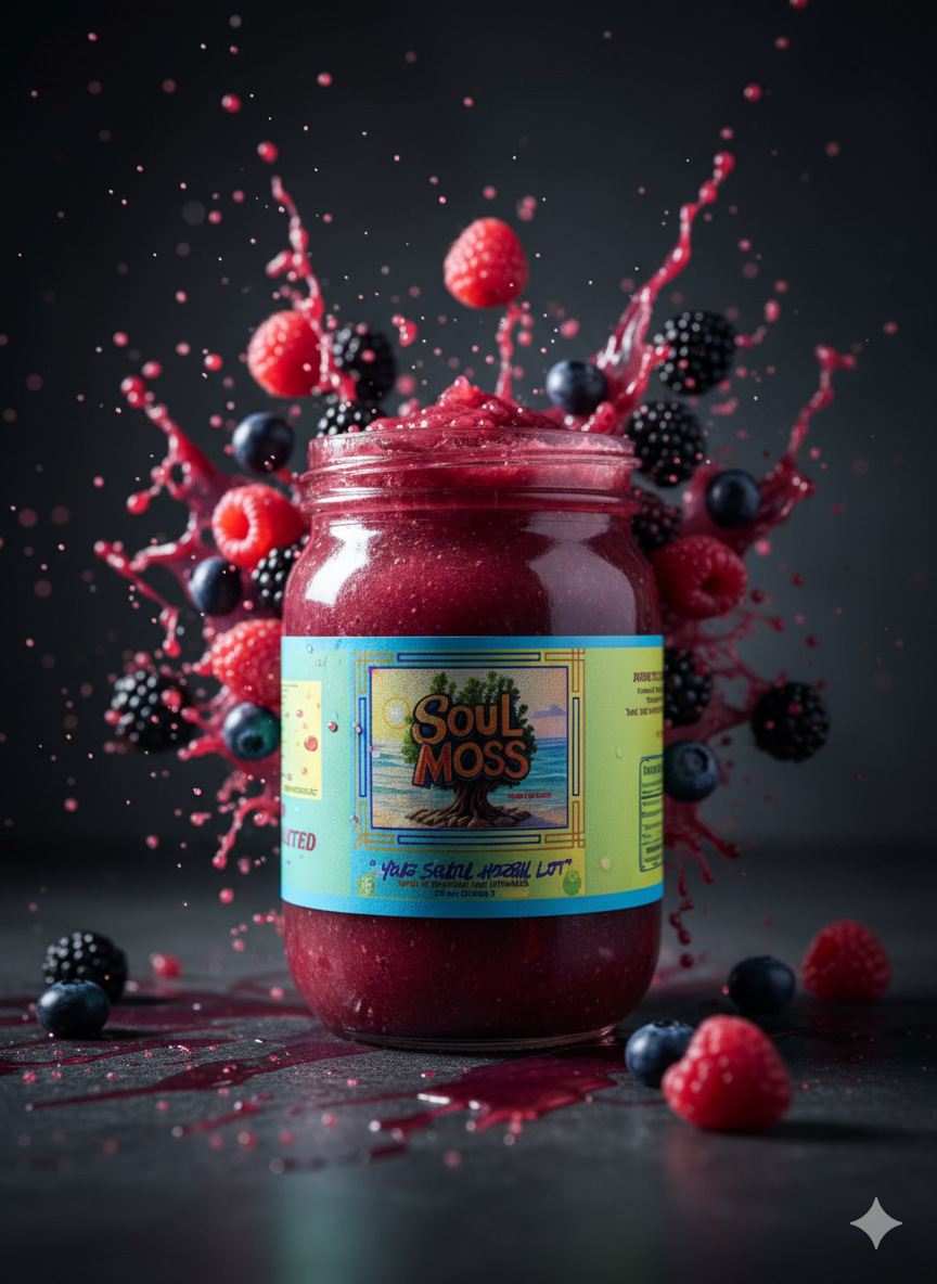Soul Moss Sea Moss Gel Mixed Berry Flavor