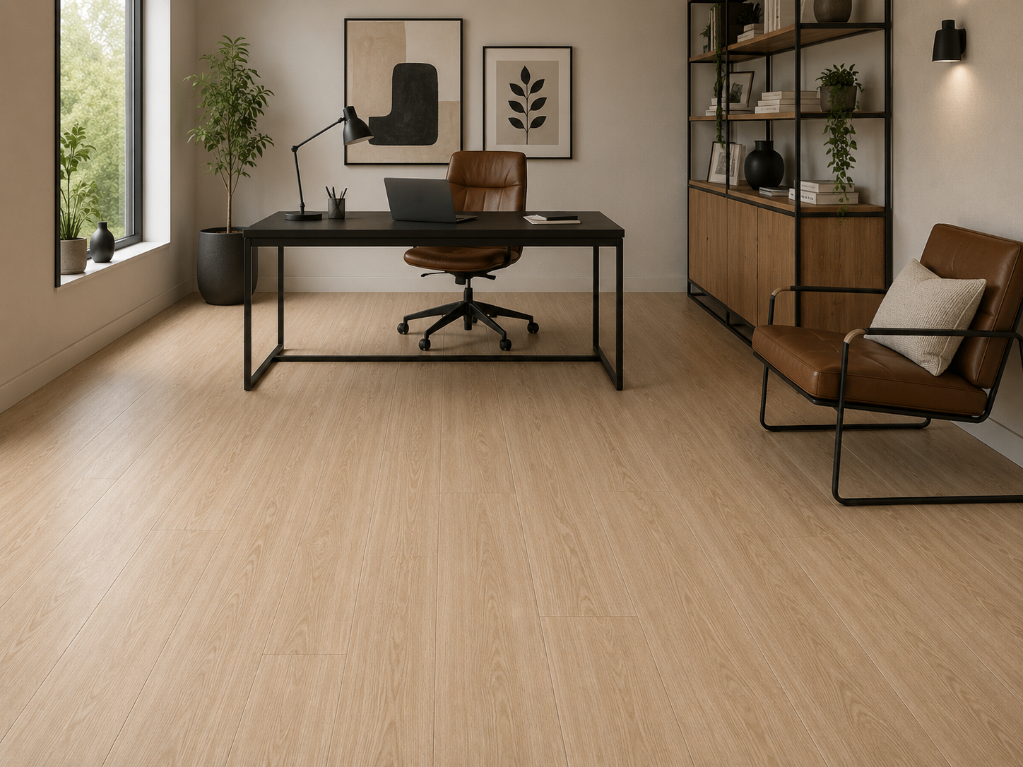 PISO SPC MAPLE, 18,2cm X 1,22m , 5mm de grosor, hule IXPE de 1mm incluido, capa de desgaste ,5mm, no requiere pegamento