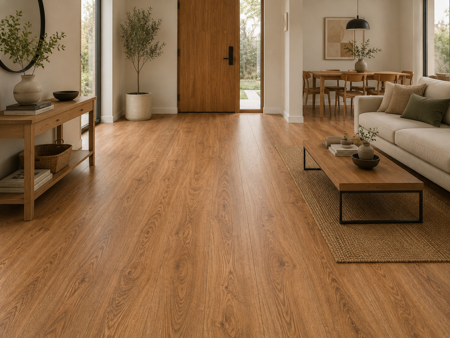 PISO SPC ROBLE, 18,2cm X 1,22m , 5mm de grosor, hule IXPE de 1mm incluido, capa de desgaste ,5mm, no requiere pegamento