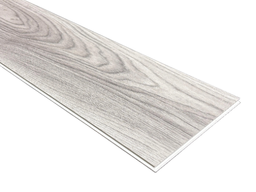 PISO SPC GRIS 18,2cm X 1,22m , 5mm de grosor, hule IXPE de 1mm incluido, capa de desgaste ,5mm, no requiere pegamento