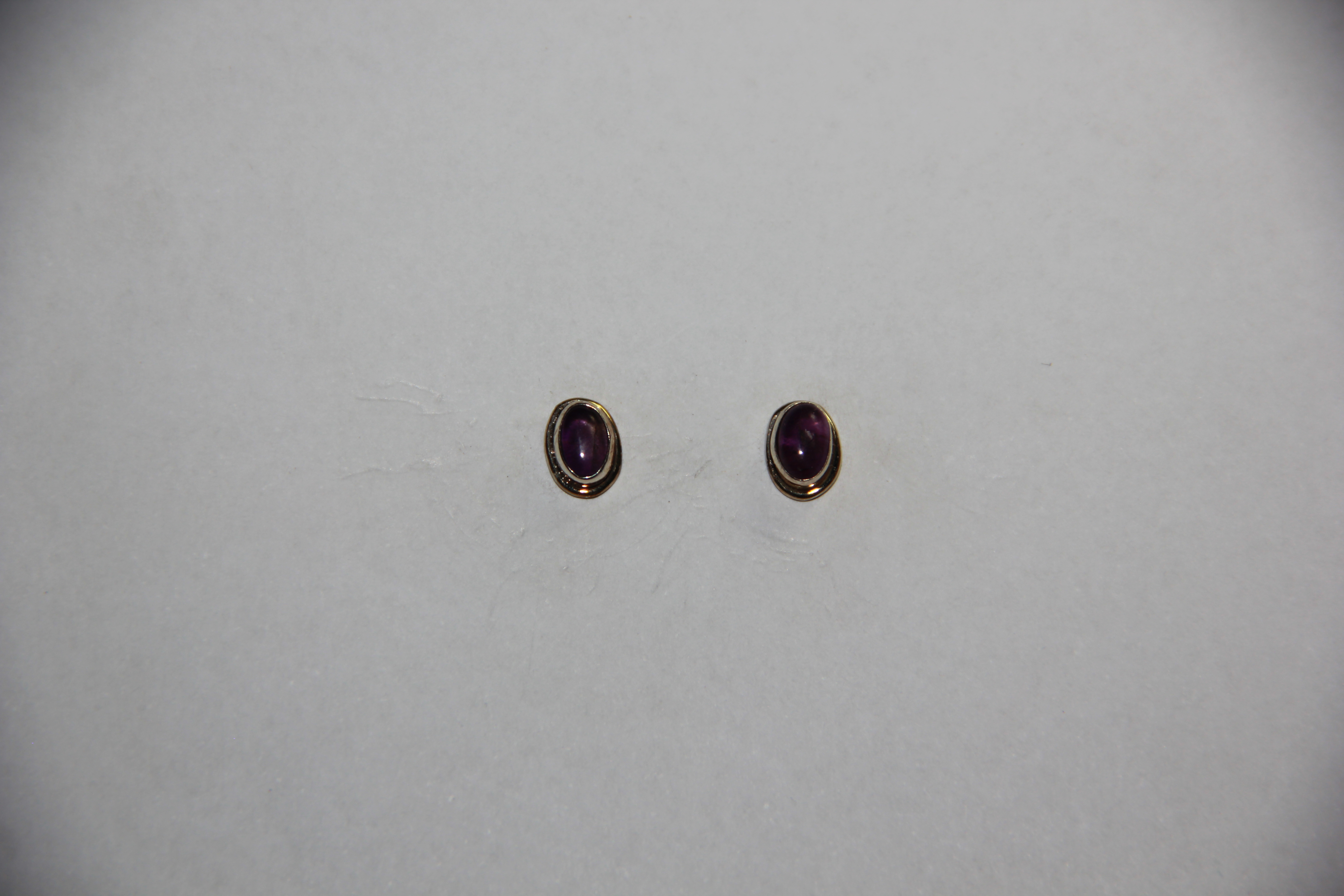 Pendientes Amatista Liso