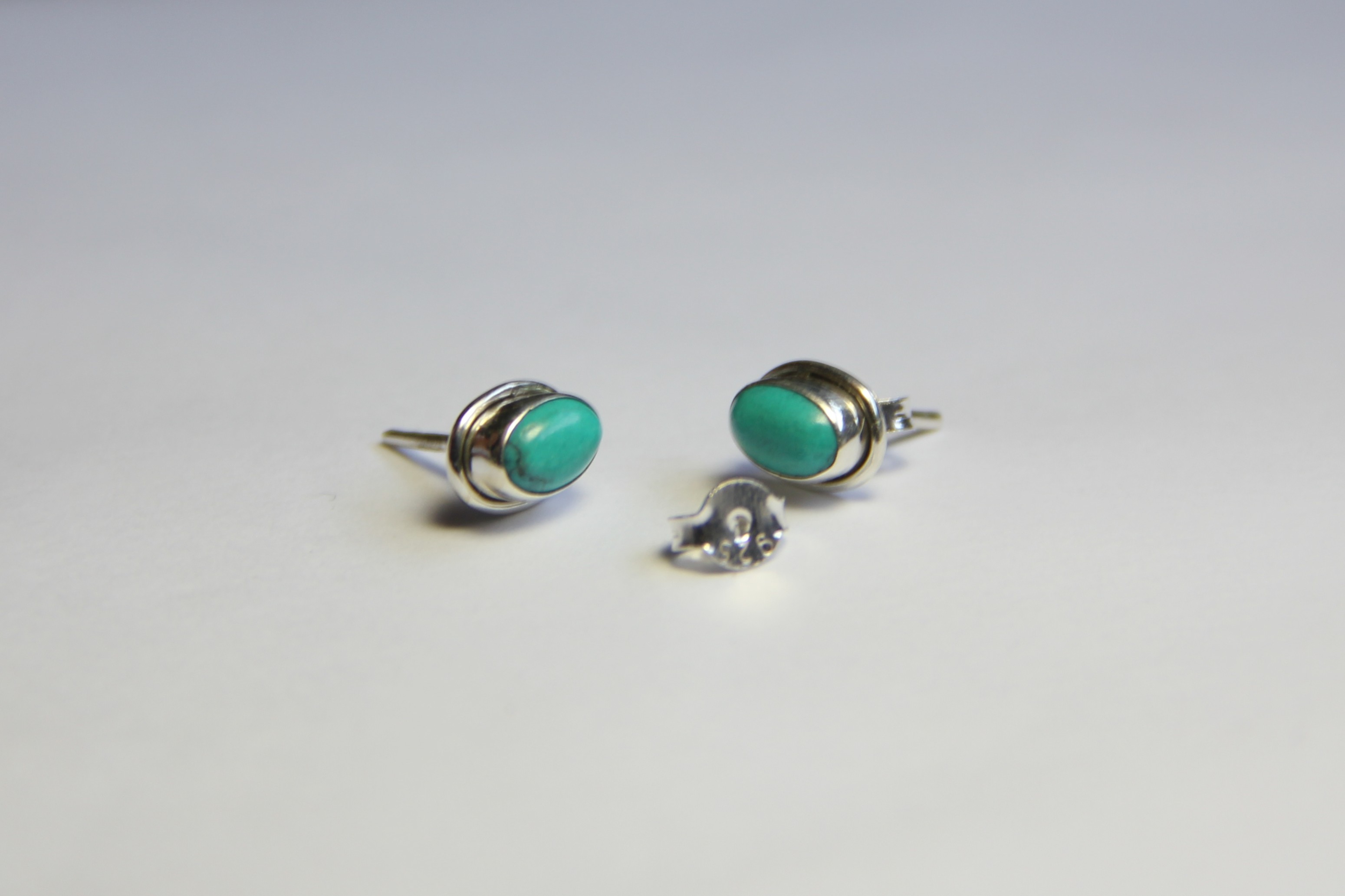 Pendientes Turquesa Liso