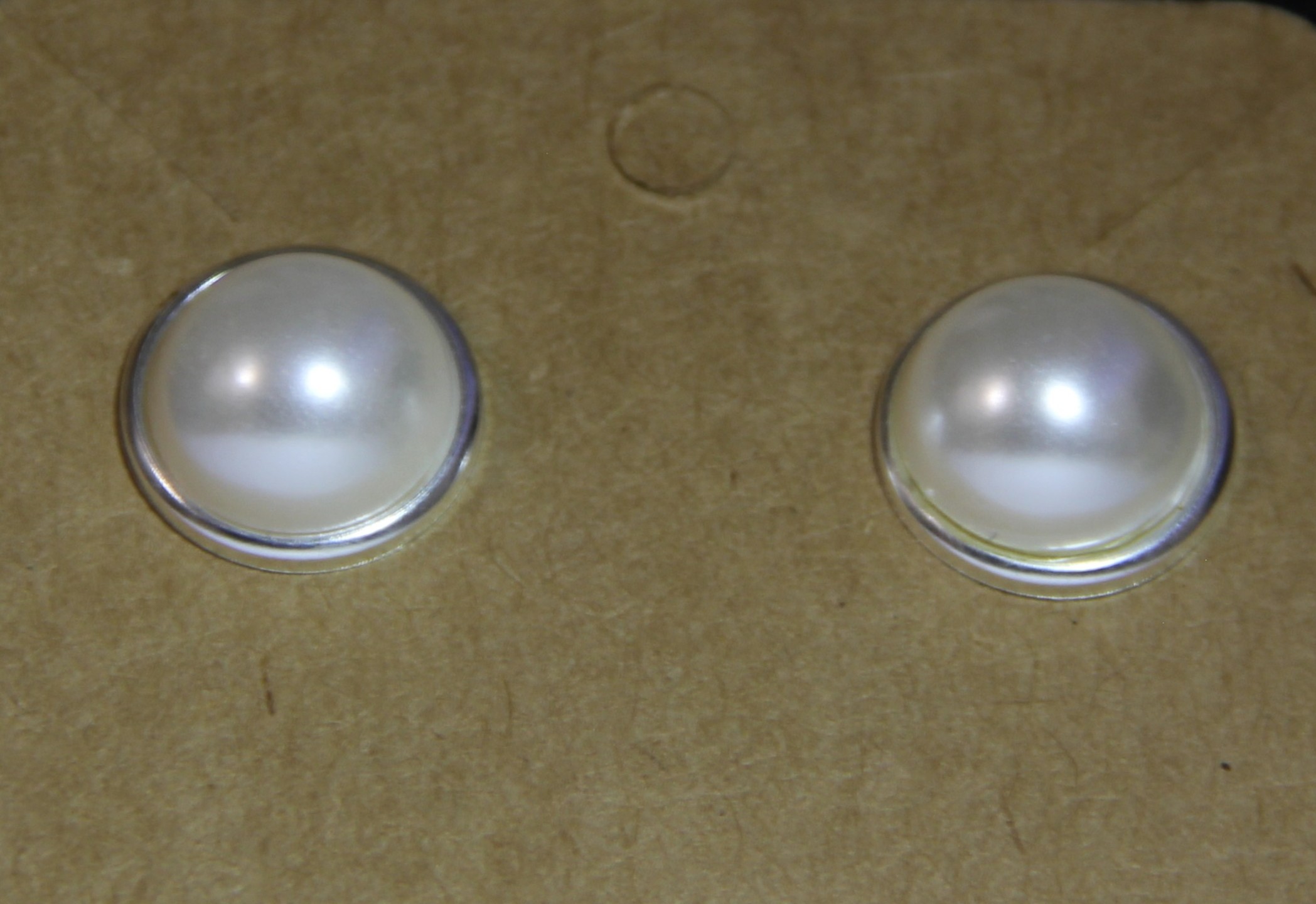 Pendientes De Perlas Botón