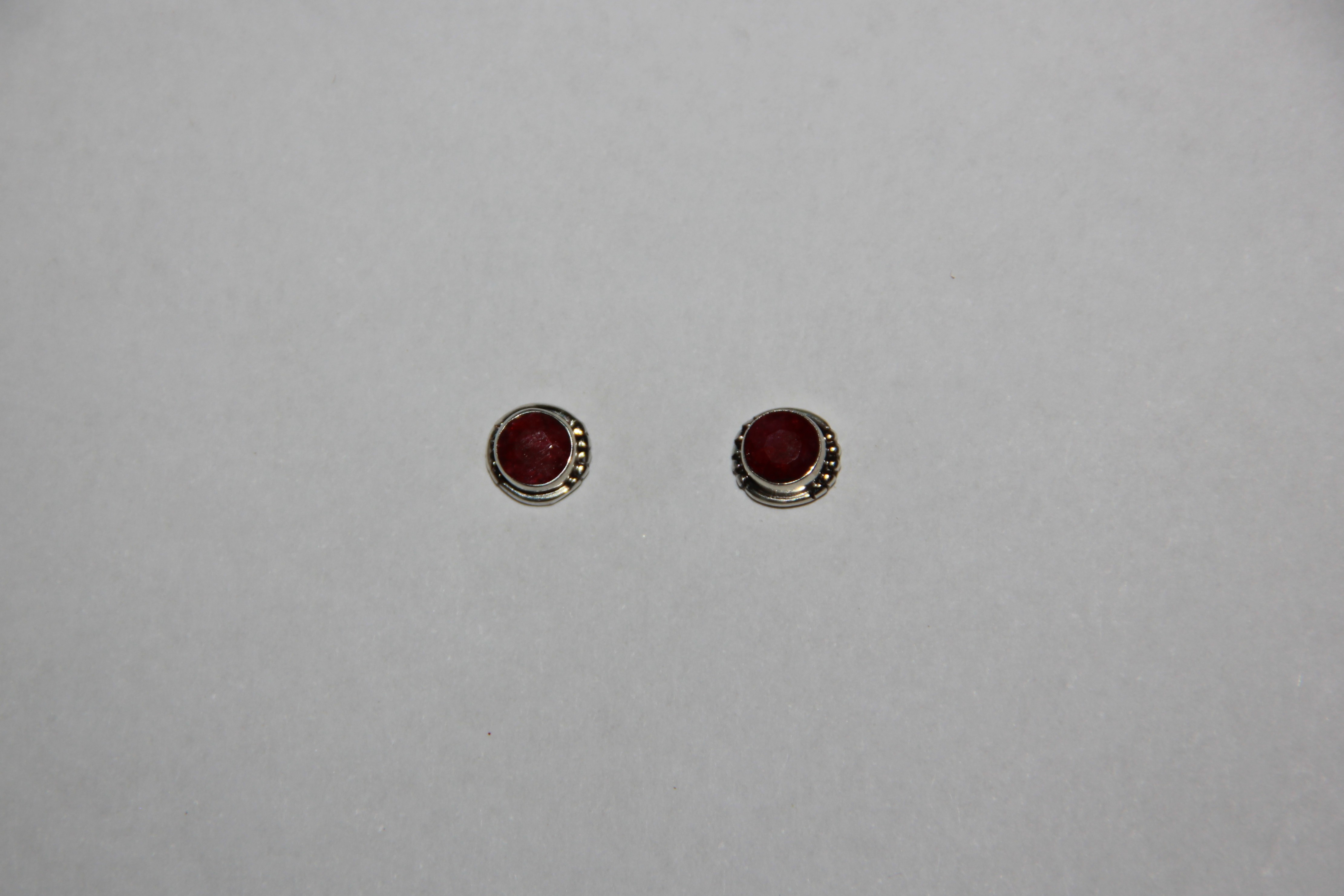 Pendientes Rubí Rosa