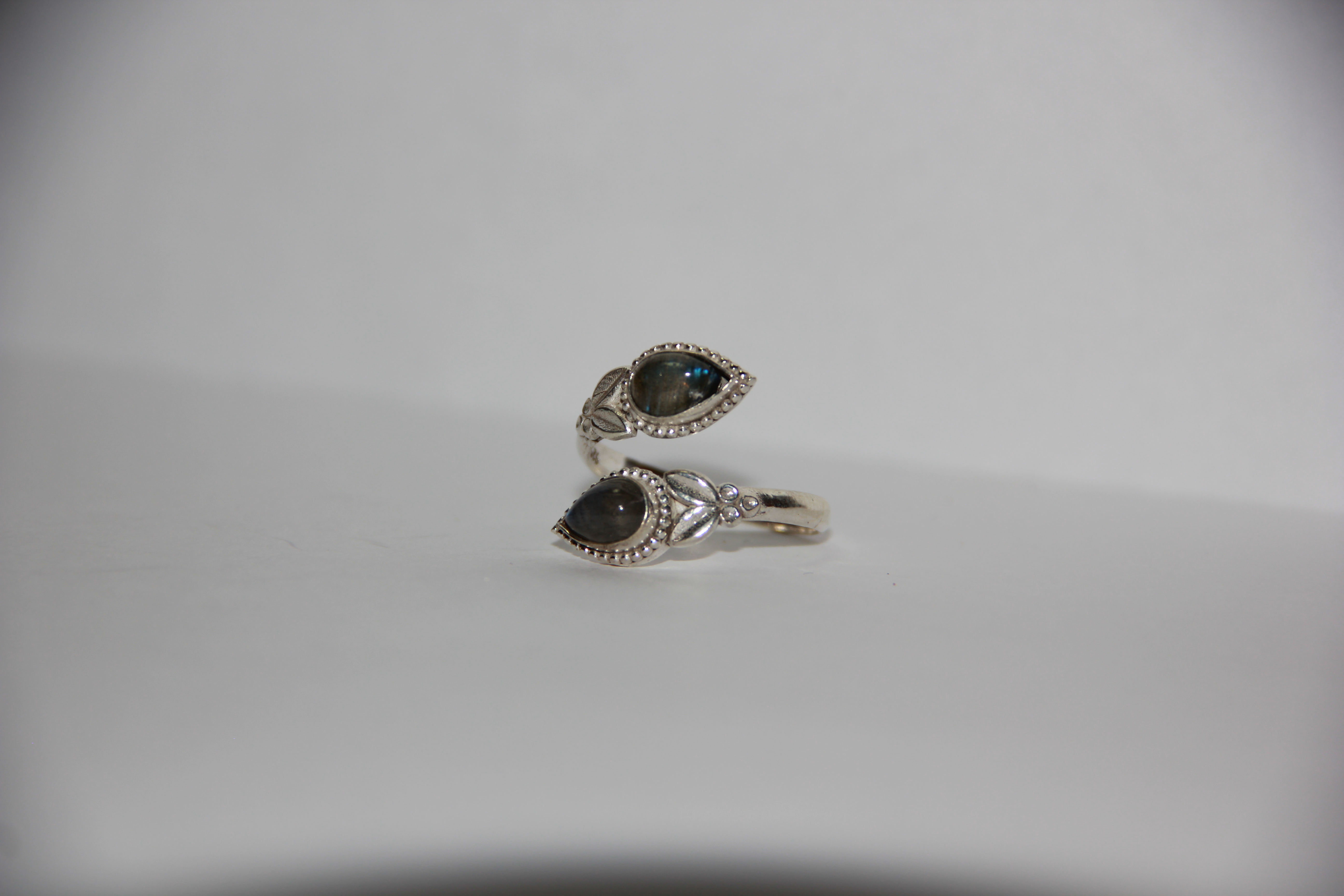 Anillo Labradorita Doble
