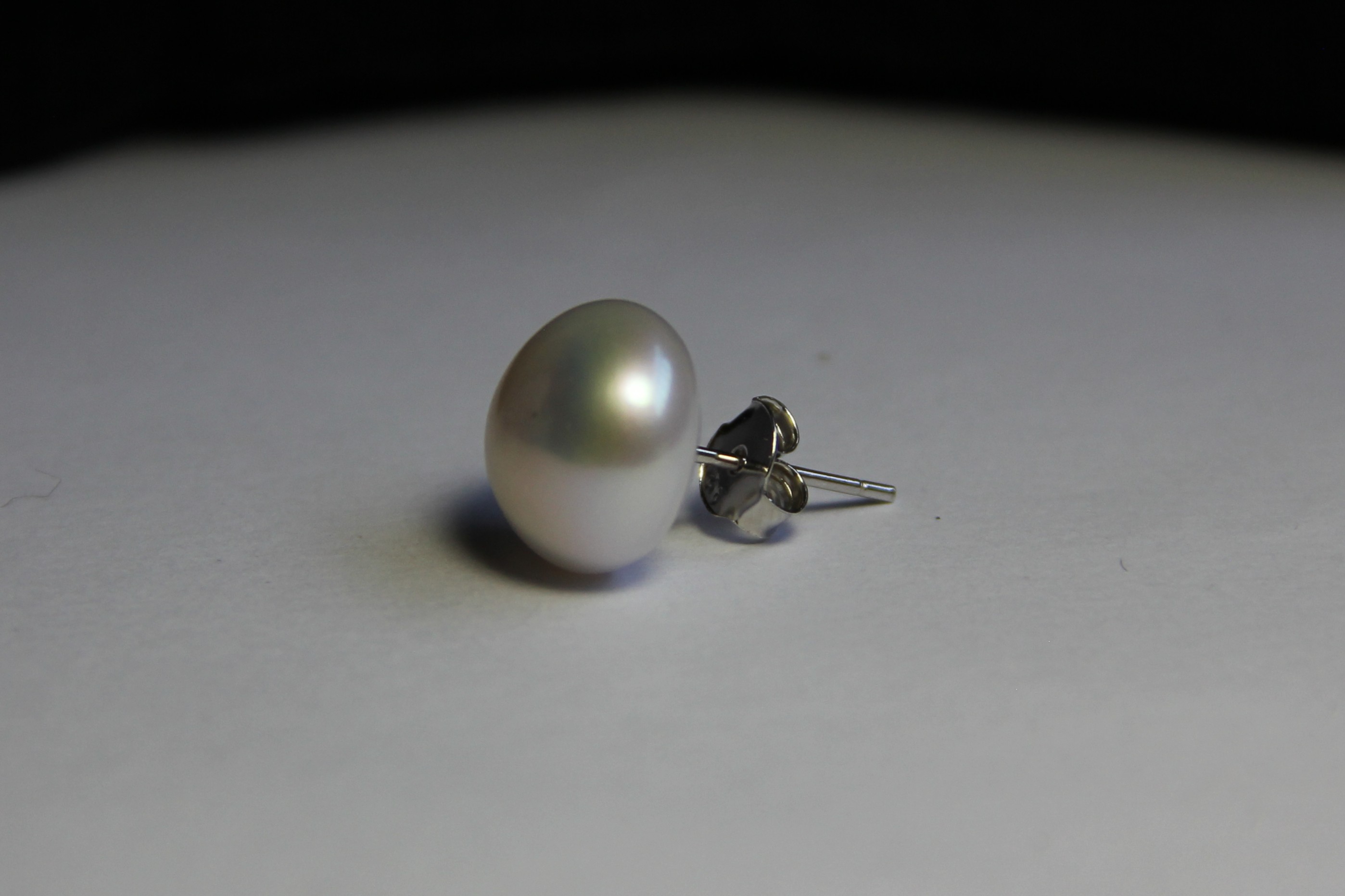 Pendientes De Perlas Aplanadas