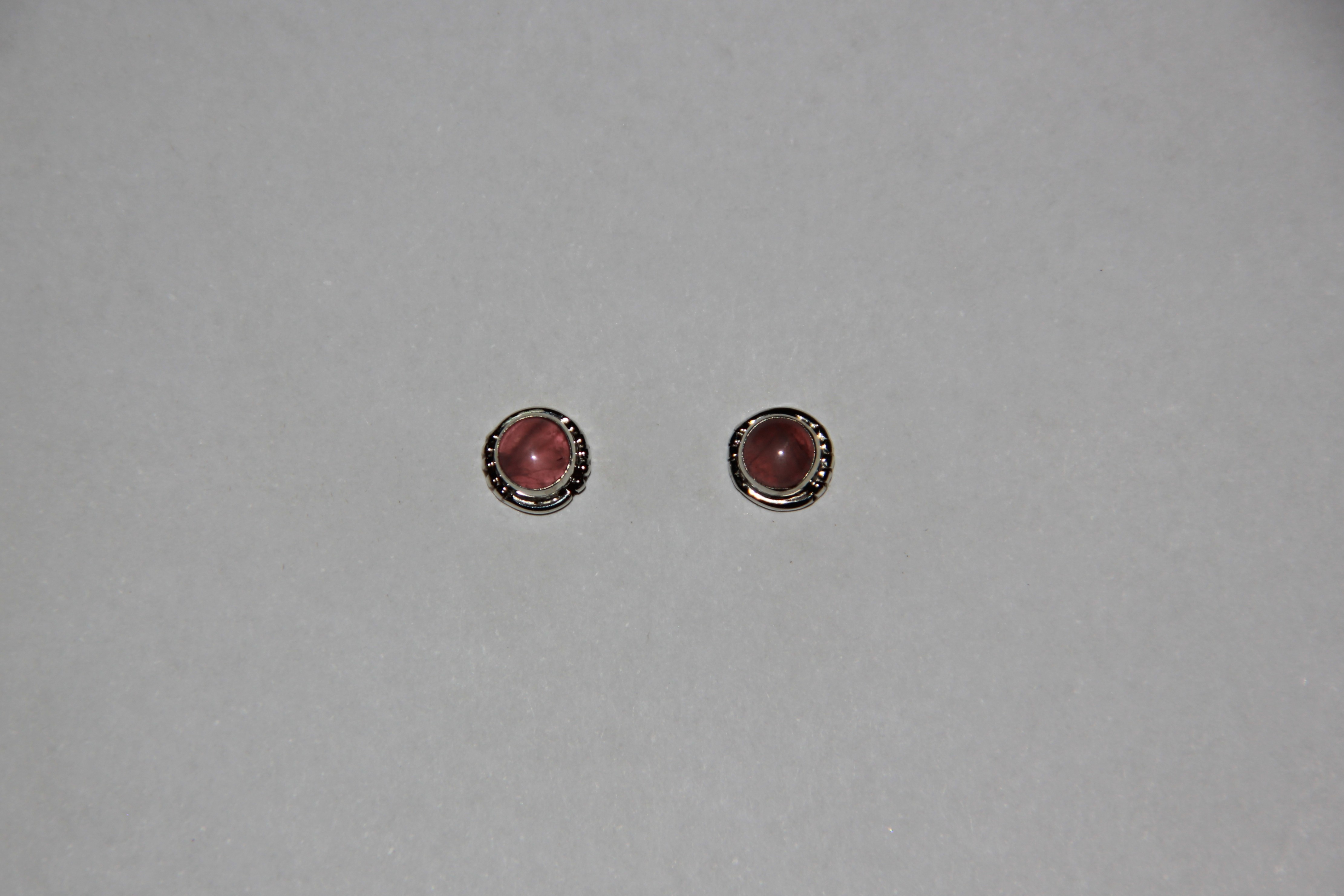 Pendientes De Cuarzo Rosa