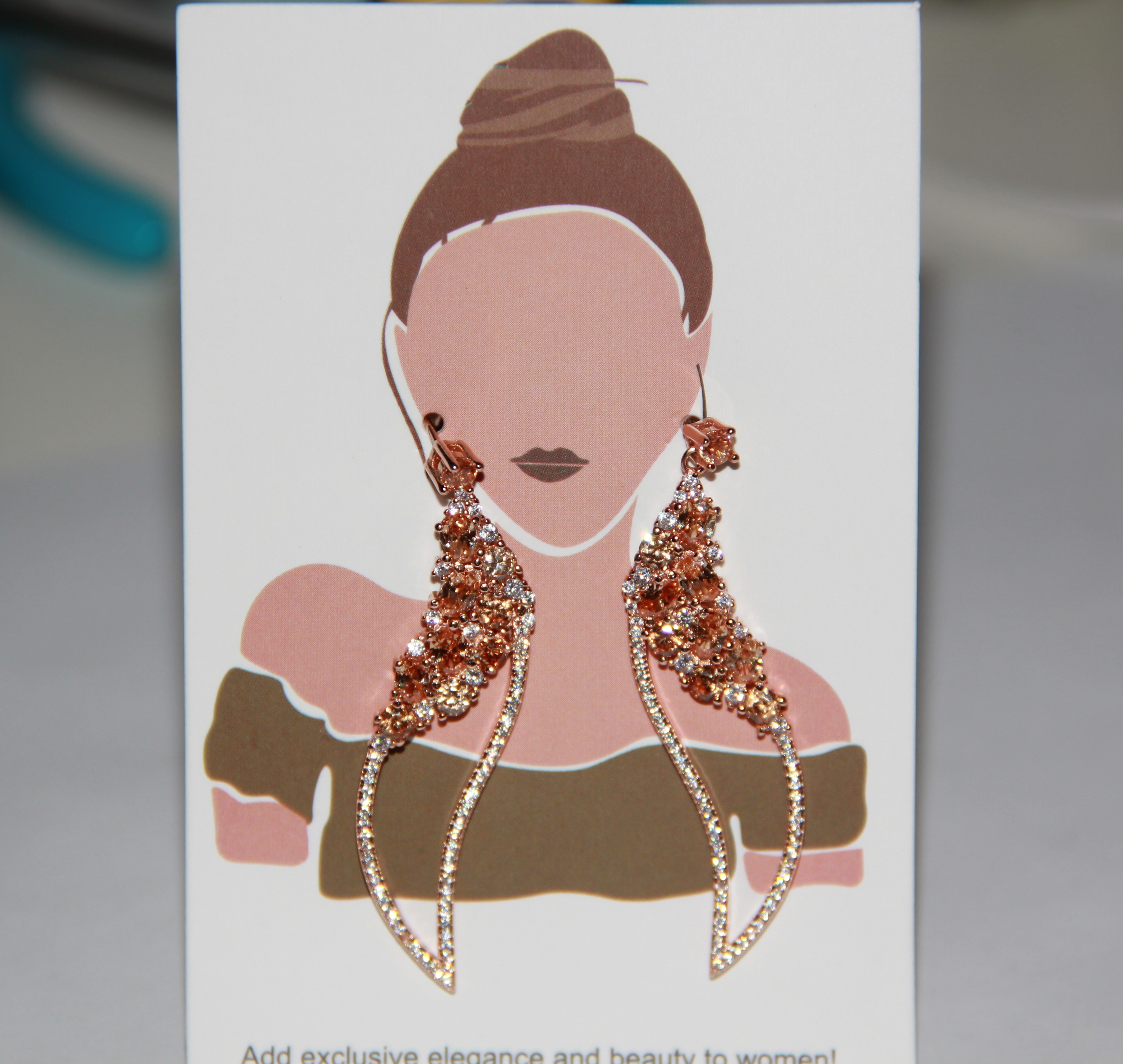 Pendientes Largos Con Baño De Oro