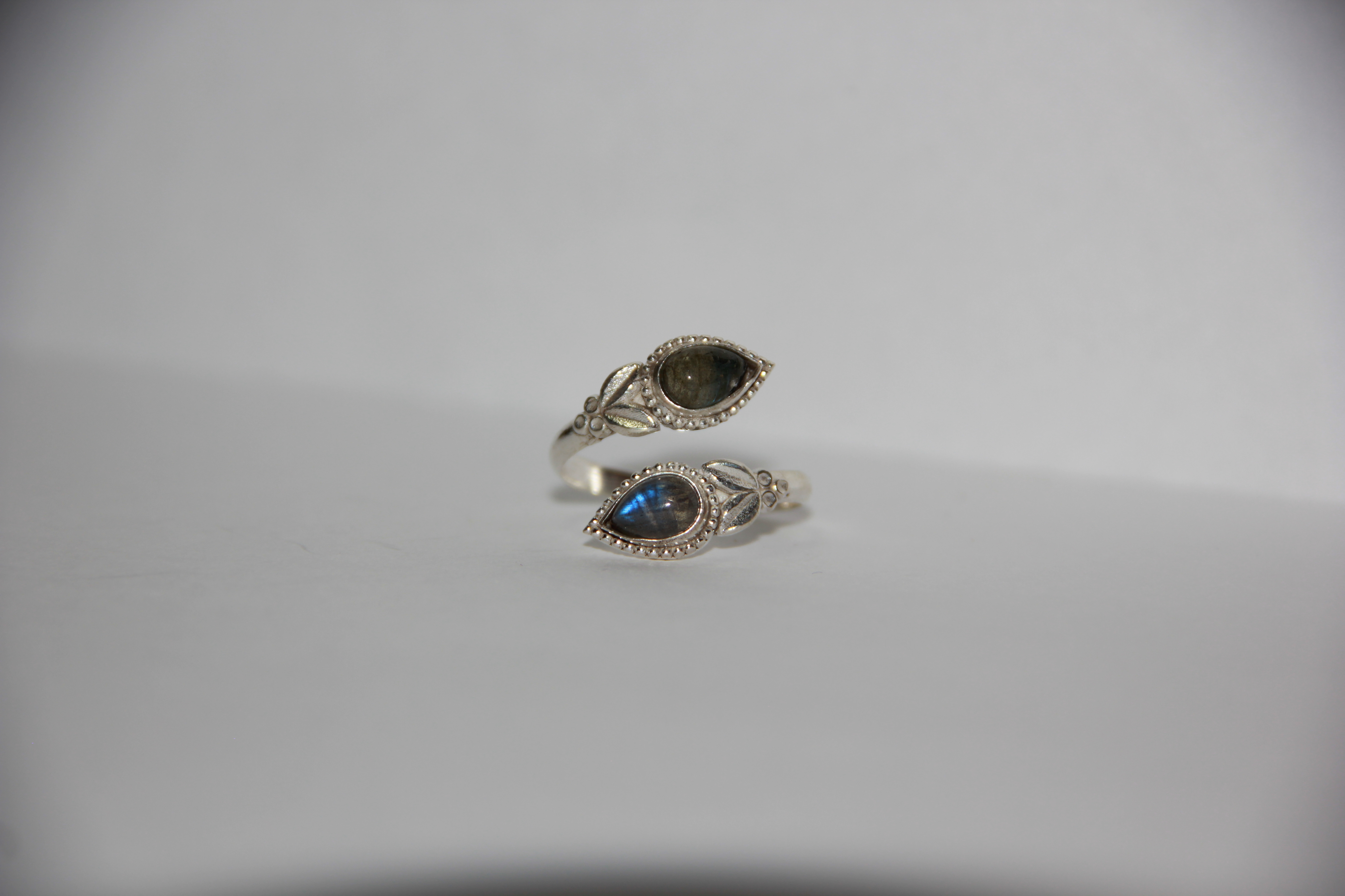 Anillo Labradorita Doble