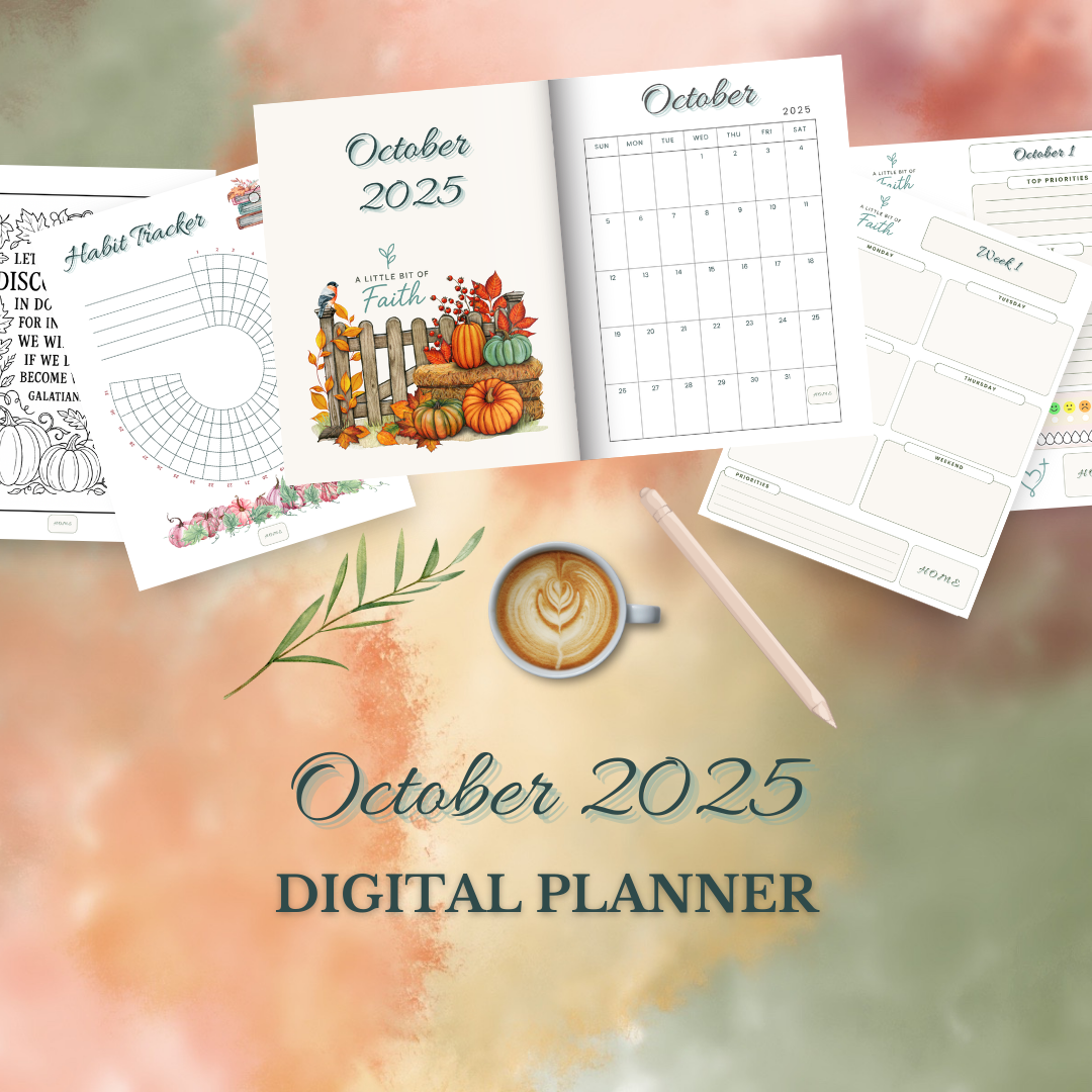 A Little Bit of Faith October Daily Digital Planner