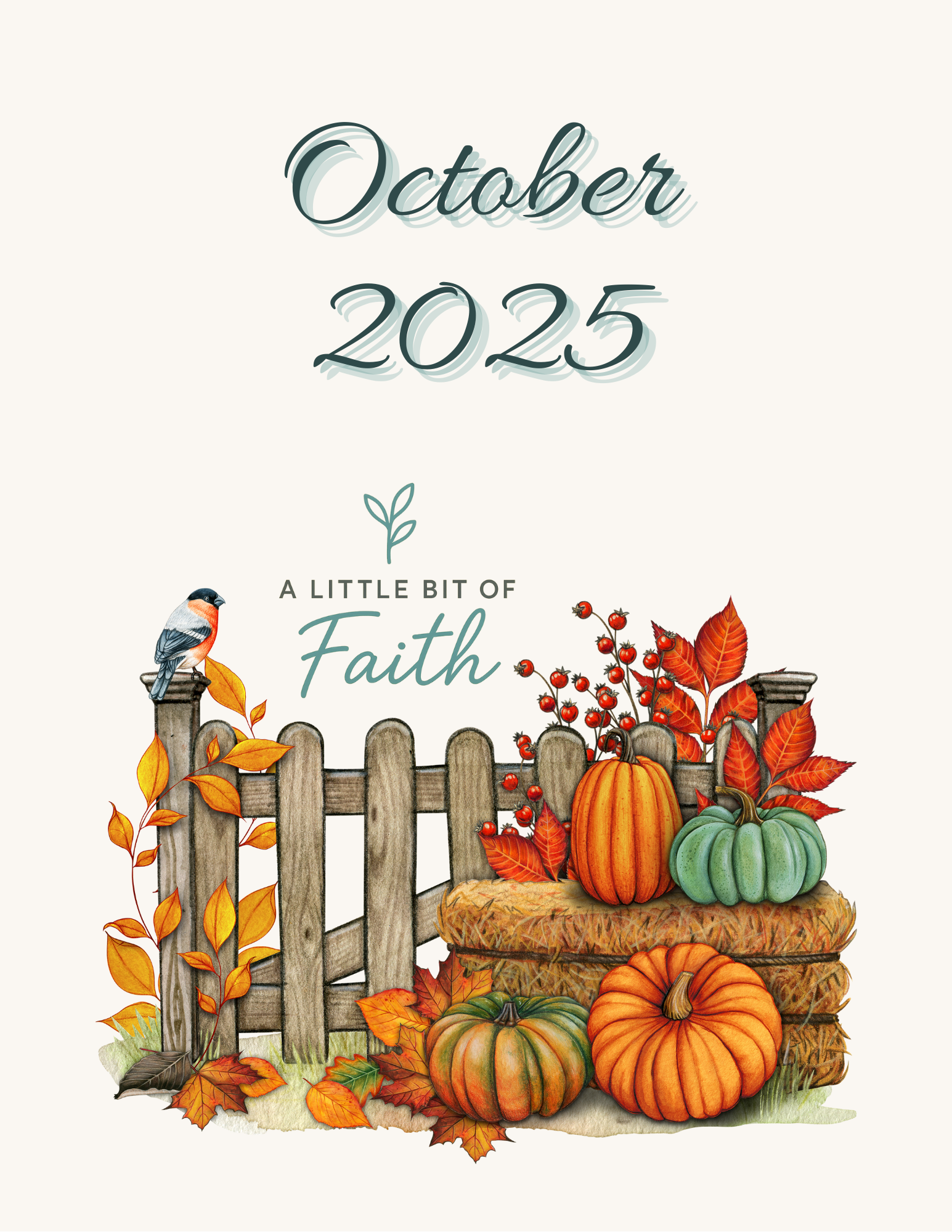 A Little Bit of Faith October Daily Digital Planner