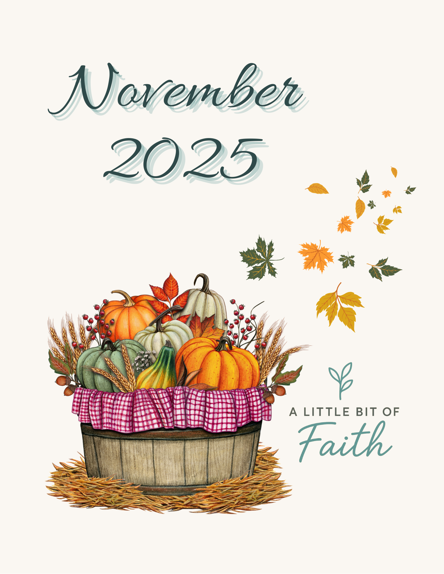 A Little Bit of Faith November 2025 Planner