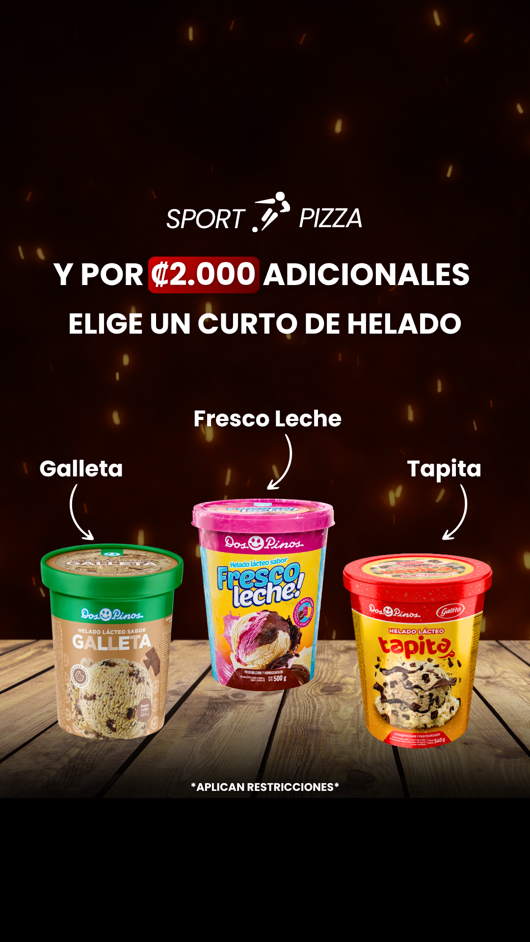 1/4 de Helado para compartir