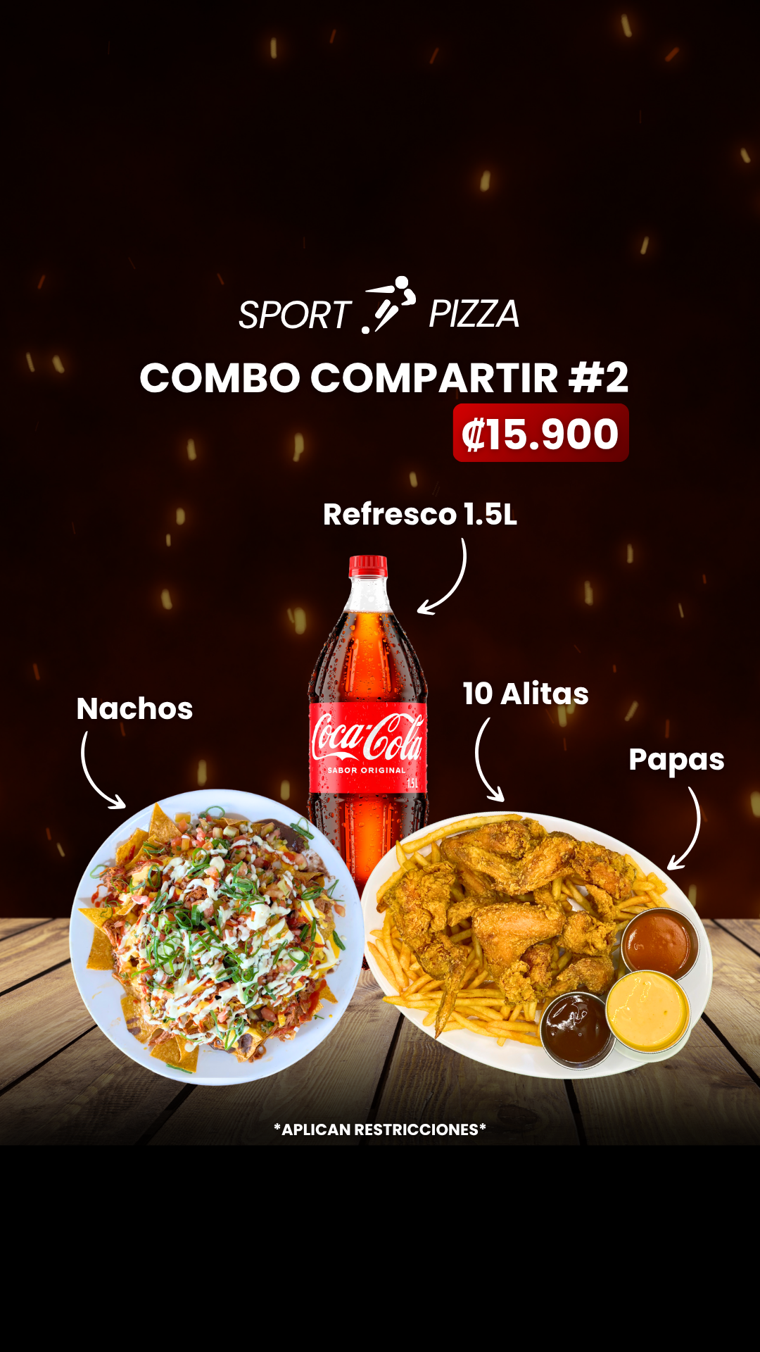 Alitas y Nachos para compartir