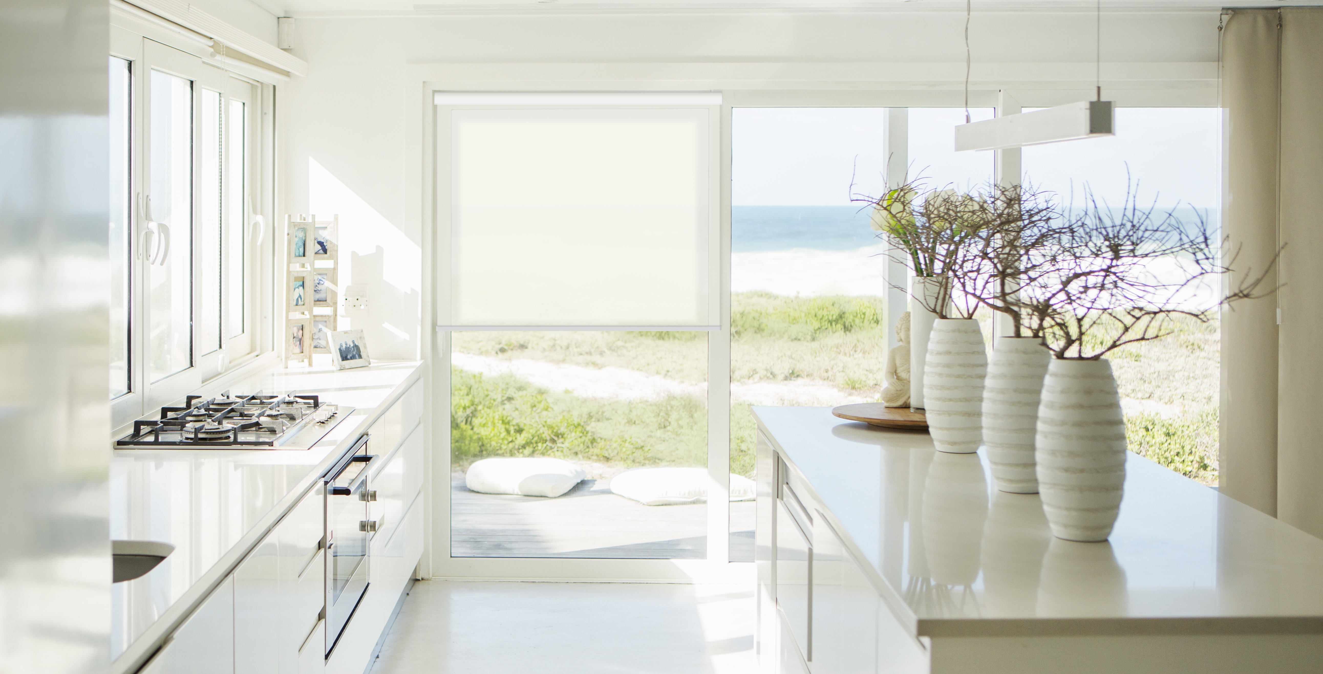 Light Filtering Roller Shade in Pure White