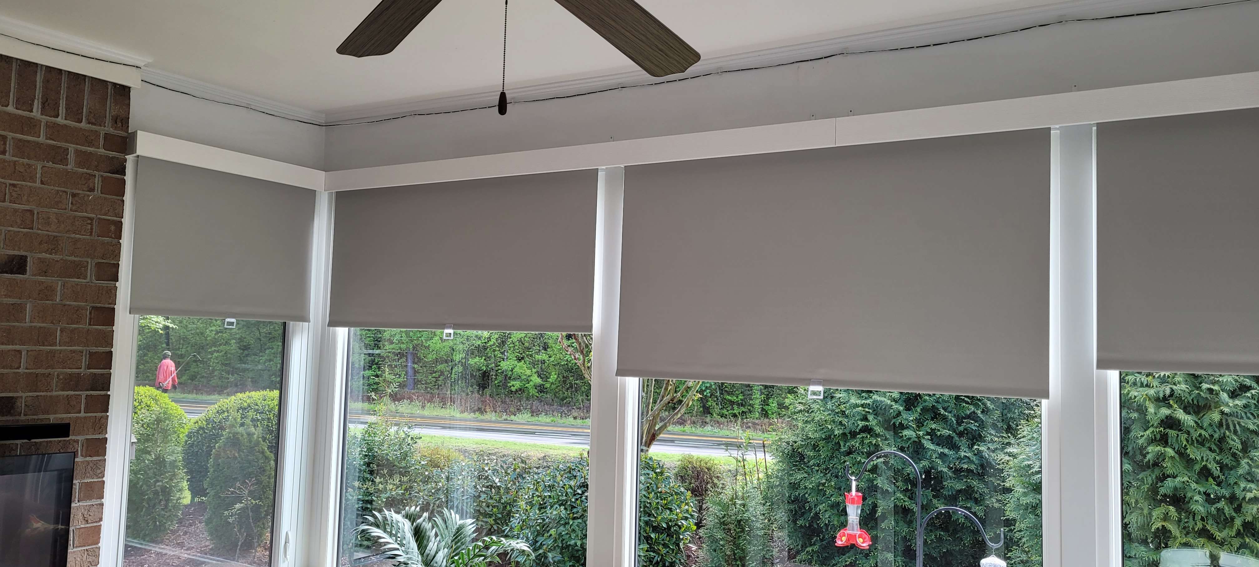 Blackout Roller Shade in Light Grey