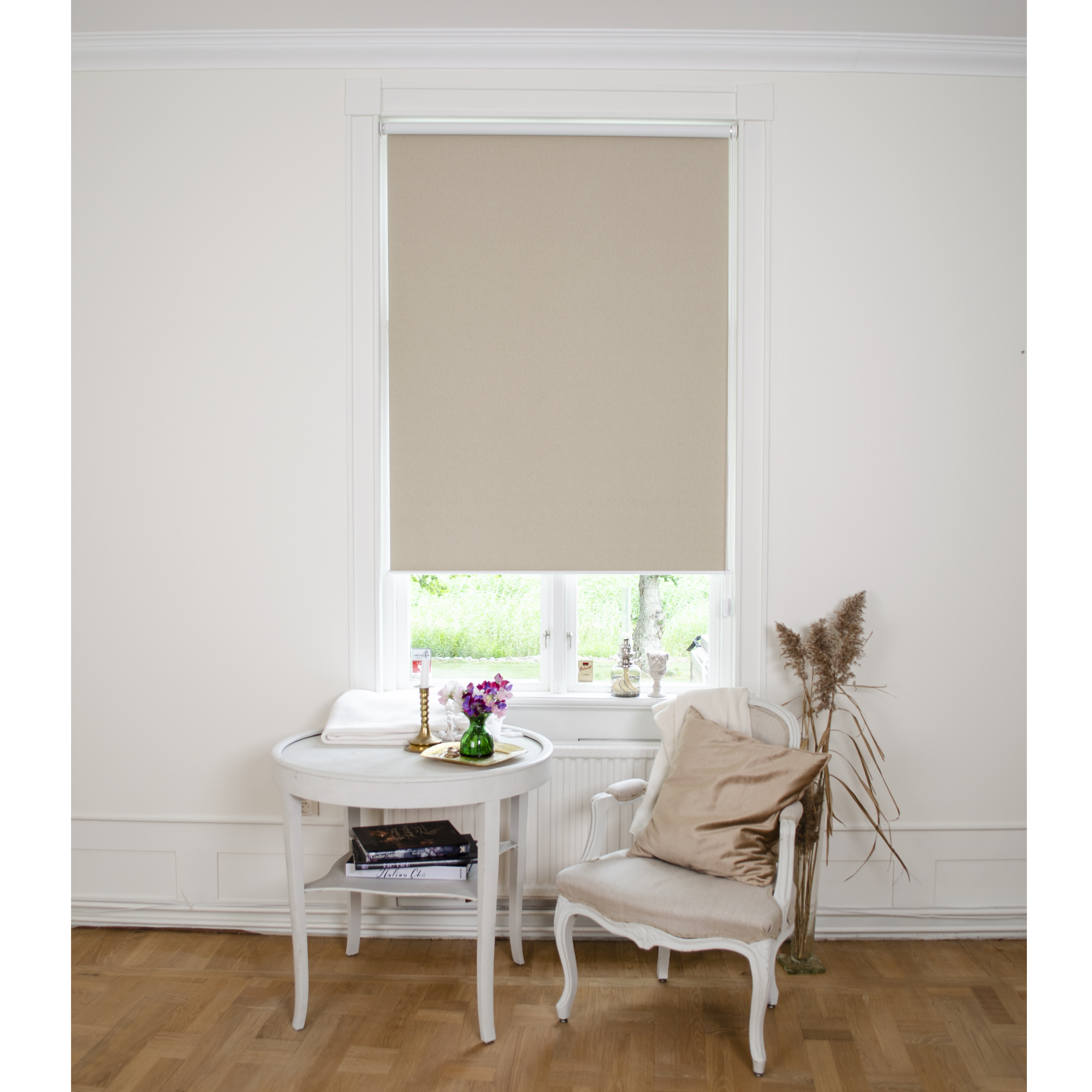 Blackout Roller Shade in Warm Beige