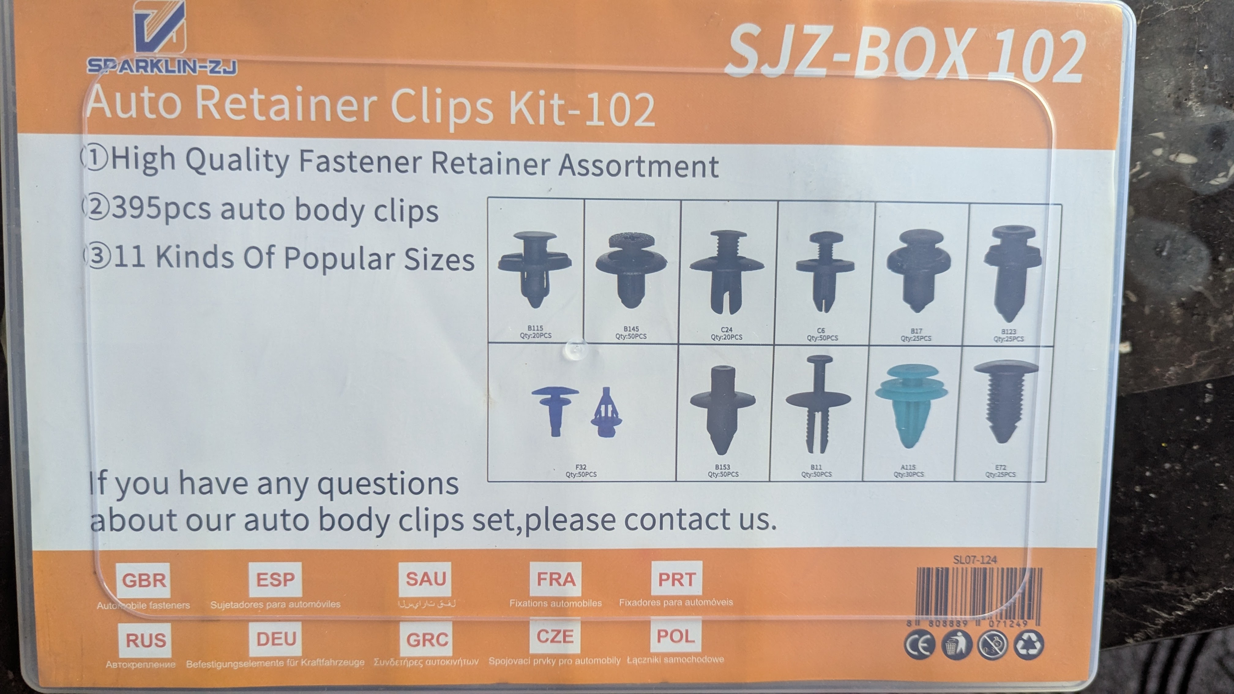 Auto Retainer Clips Kit-102