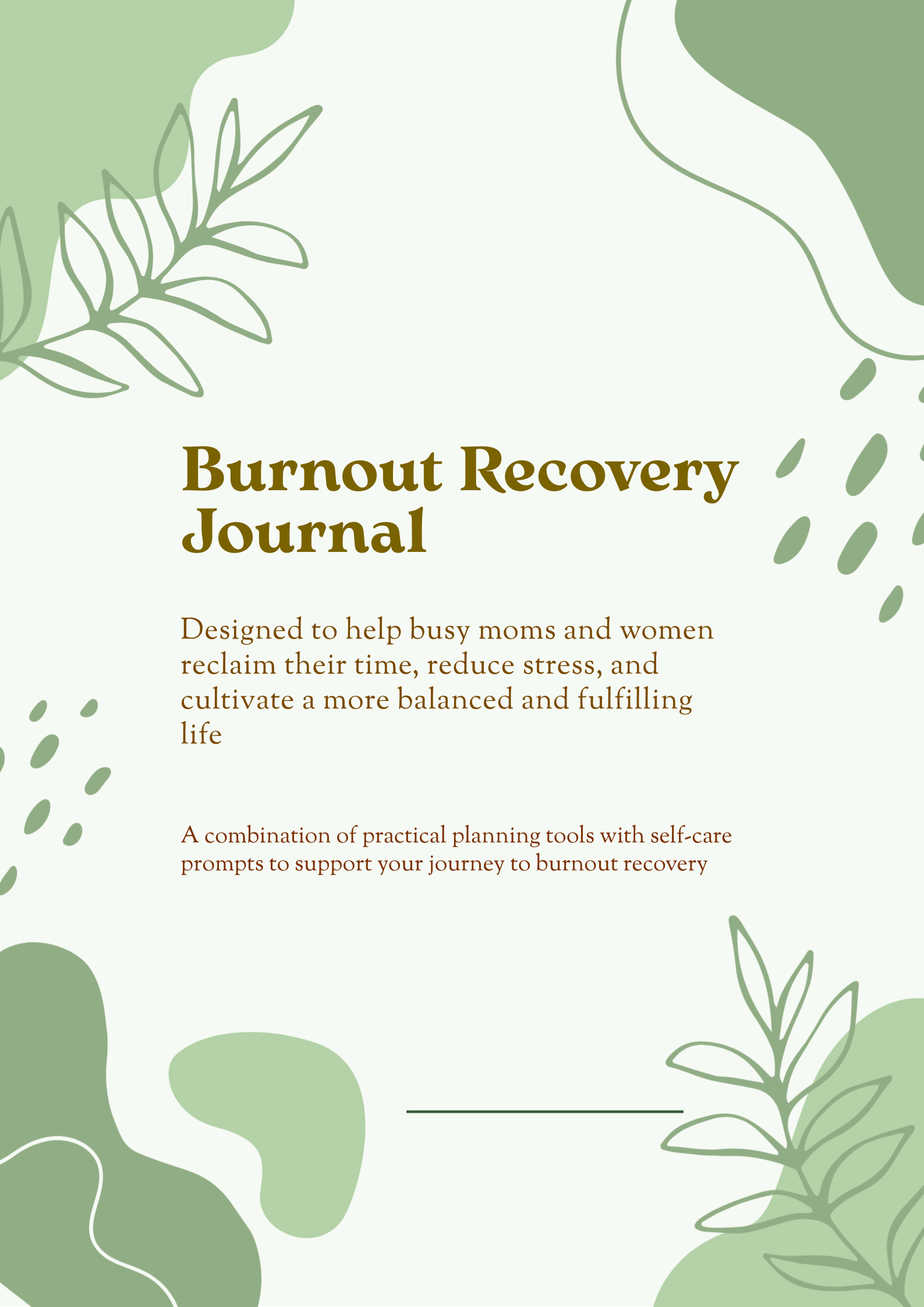 The Burnout Recovery Planner Journal