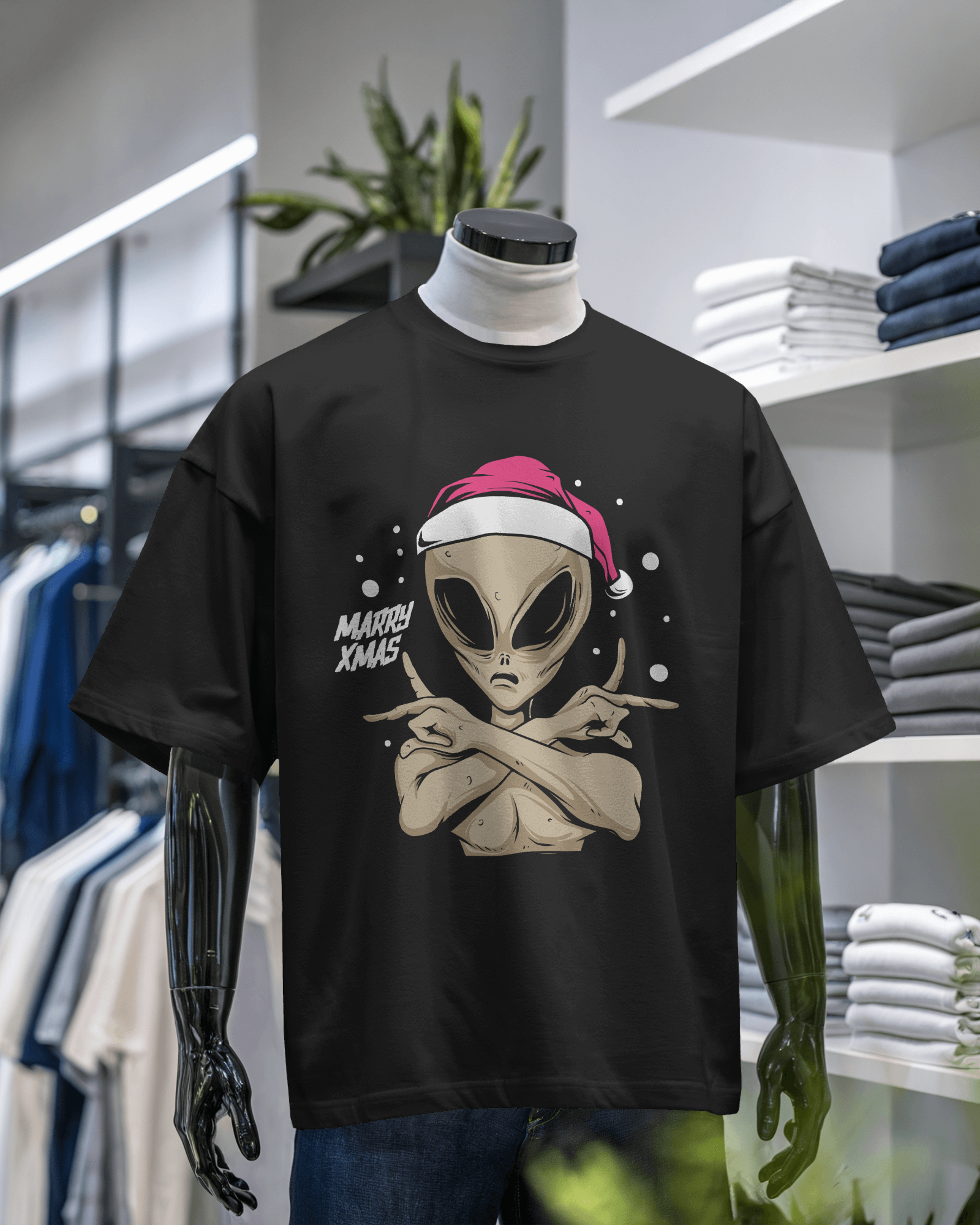 Alien Christmas T-shirt