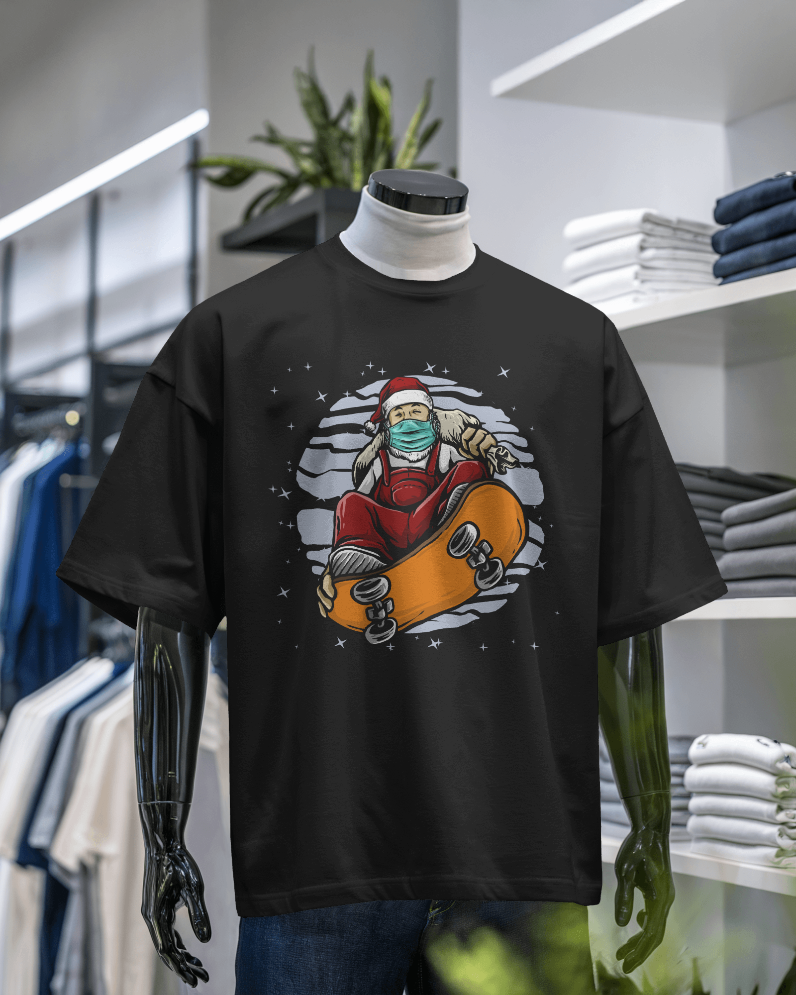 Skater Astronaut Graphic T-Shirt