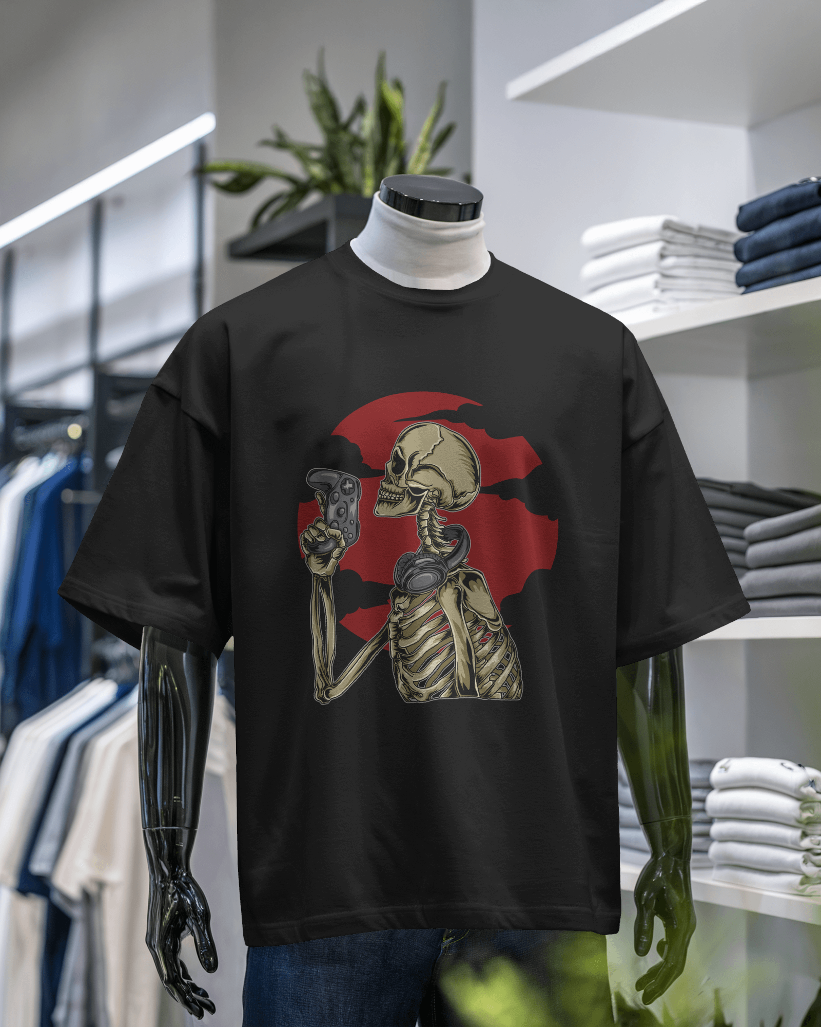 Skeleton Graphic Black T-Shirt
