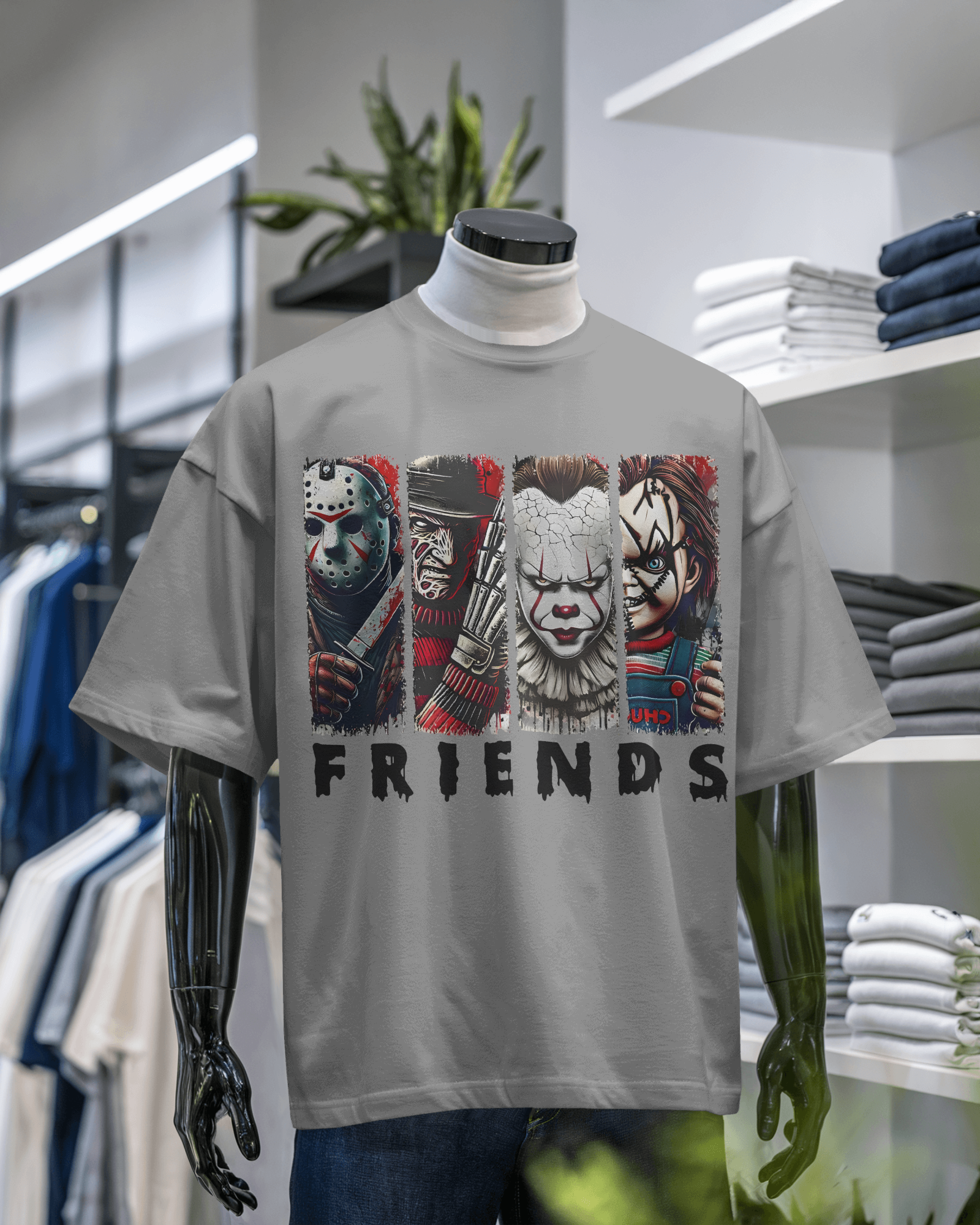 Horror Icon Friends Graphic T-shirt
