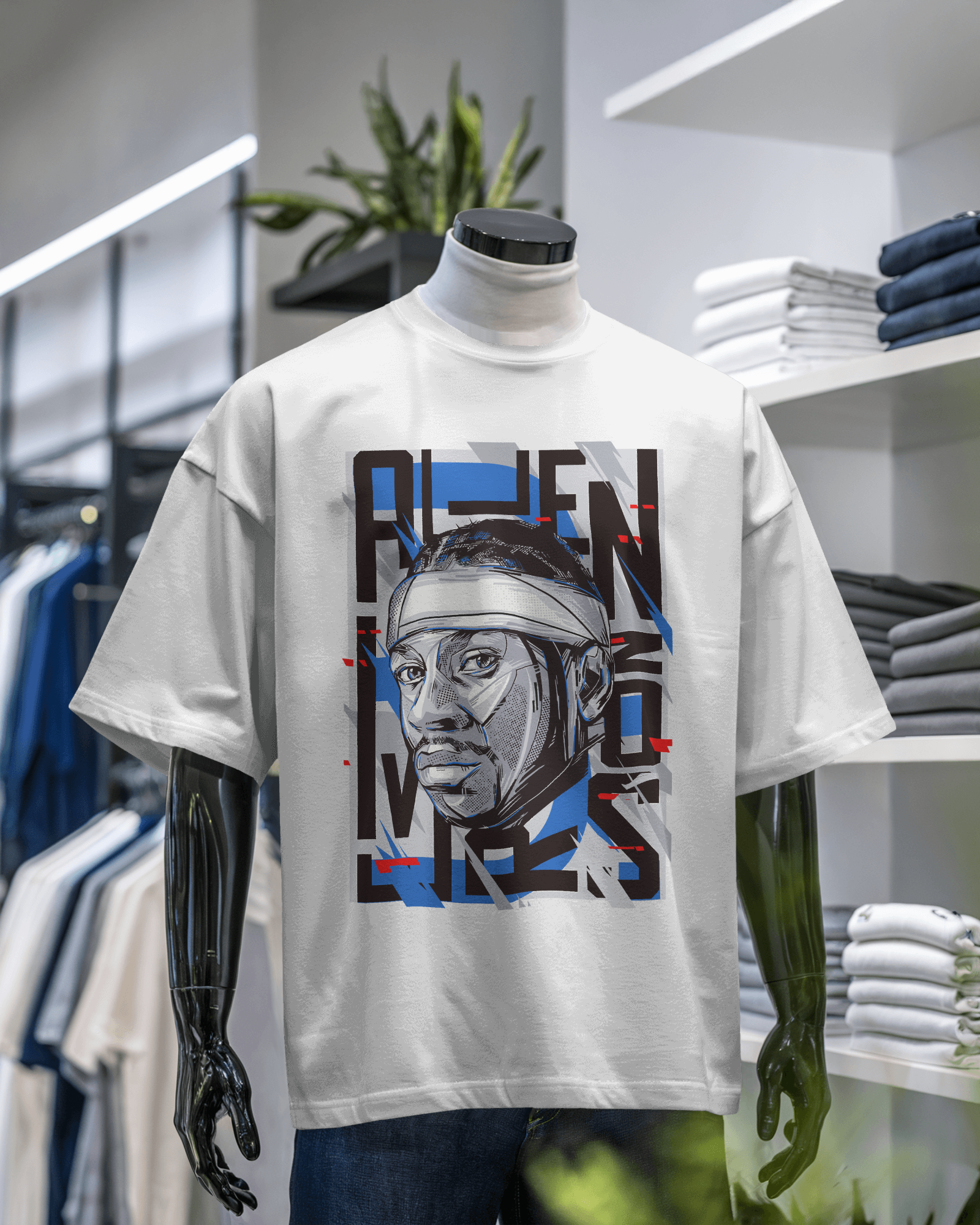 Graphic Print Black T-Shirt