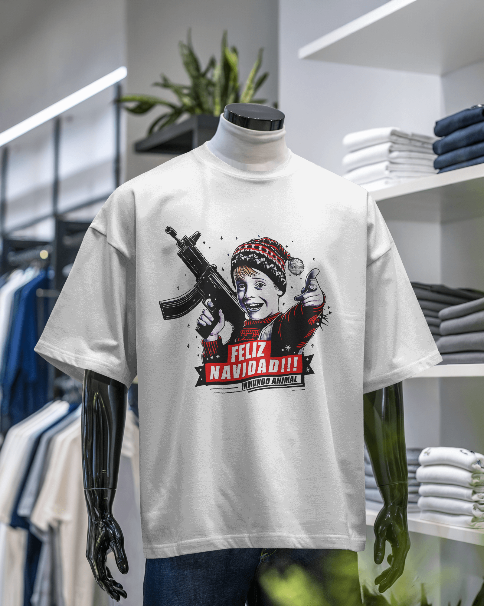 Feliz Navidad "Home Alone" Graphic T-Shirt