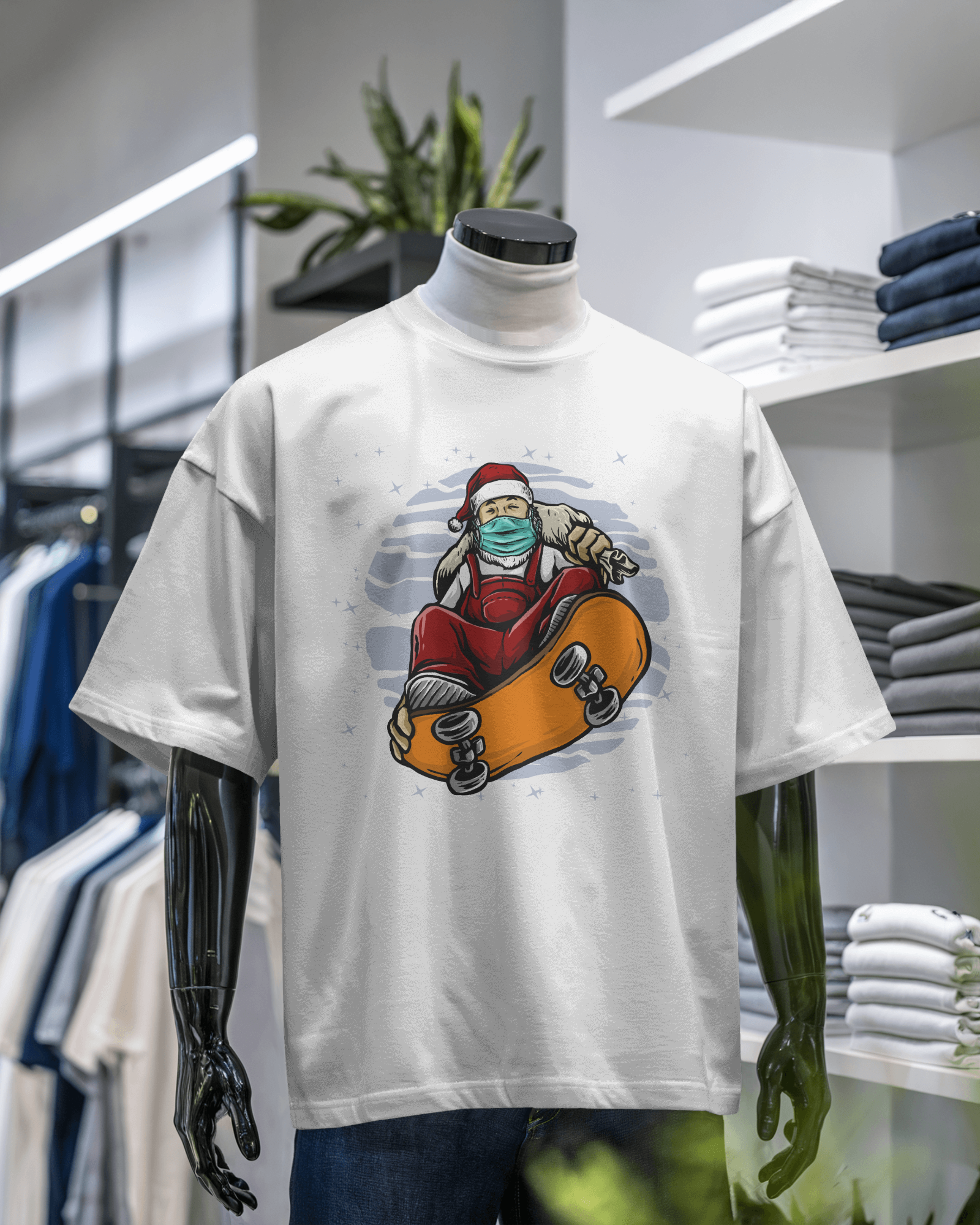 Skater Astronaut Graphic T-Shirt