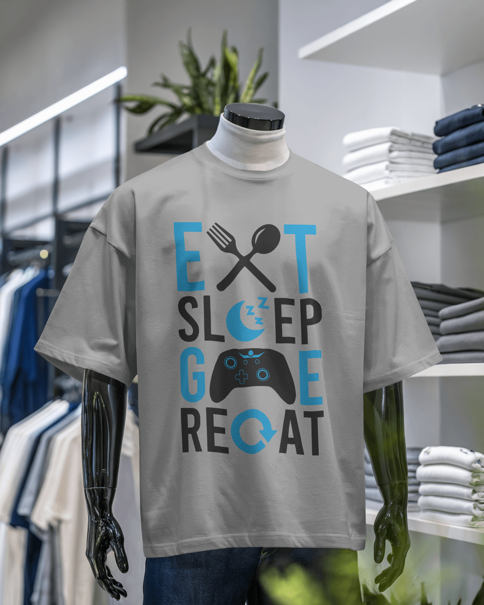 Eat Sleep Game Repeat T-shirt