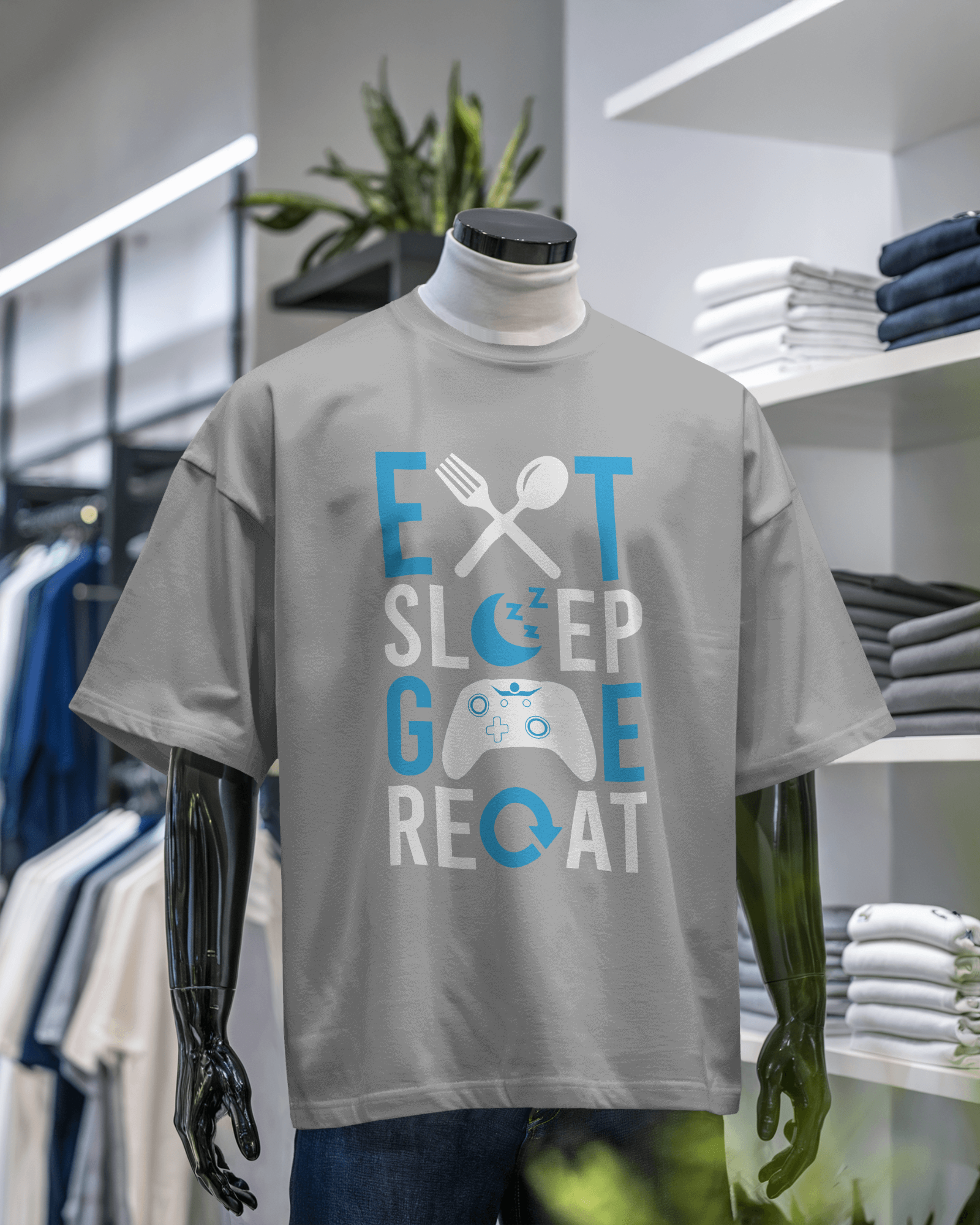 Eat Sleep Game Repeat T-shirt