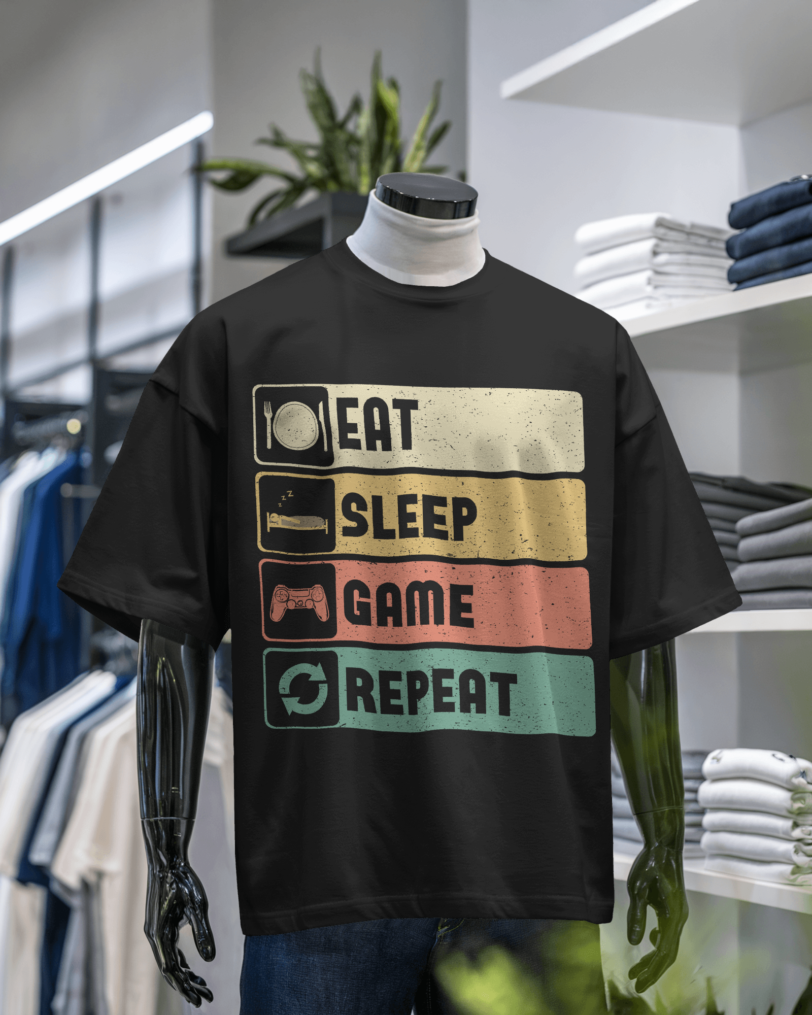 Eat Sleep Game Repeat T-Shirt