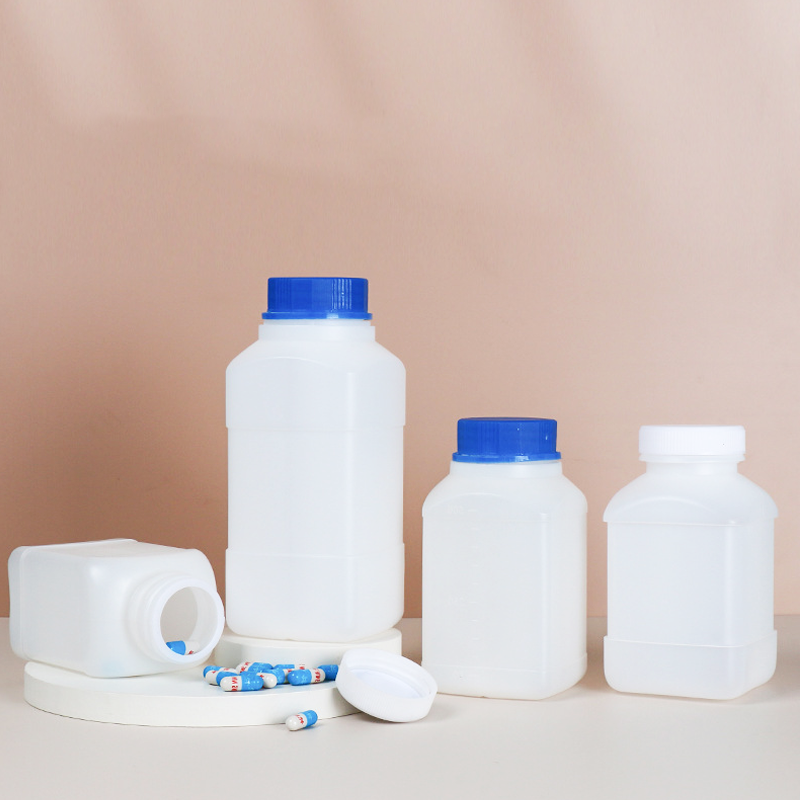300ml| 500ml| 900ml|,Square bottle, plastic bottle, white pesticide bottle, reagent bottle