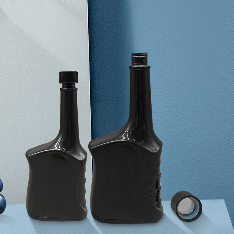 354ml black small mouth oil plasitc bottle