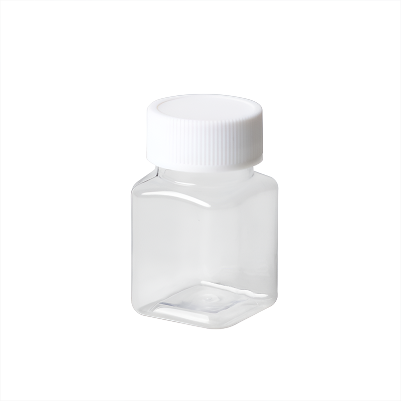 30ml| 50ml| 100ml| Transparent square bottle, large mouth plastic sorting bottle