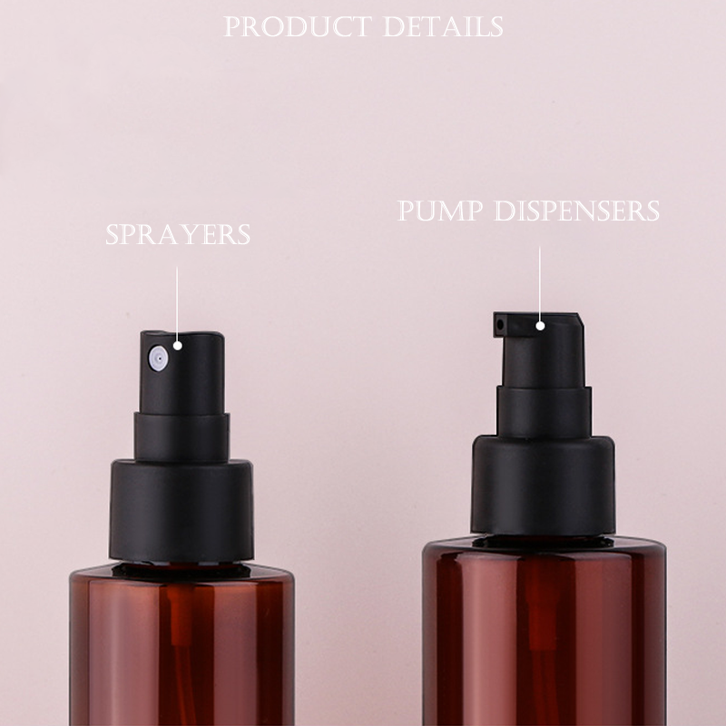 Amber Plastic Multi functional plastic Bottle, 100ml | 120ml |150ml | 200ml | Lotion  spray&pump Bottles