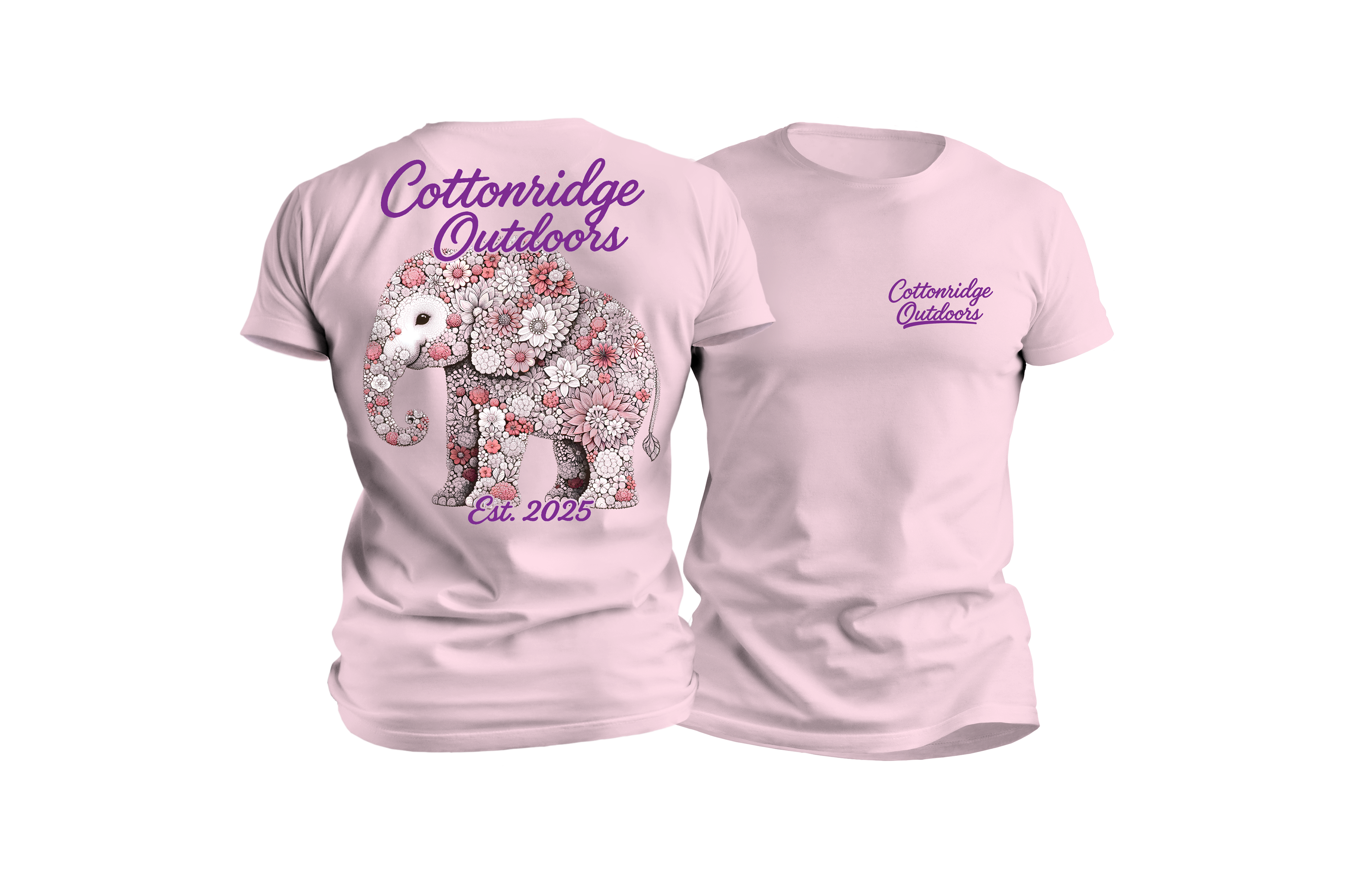 Cottonridge Outdoors Floral Elephant T-Shirt