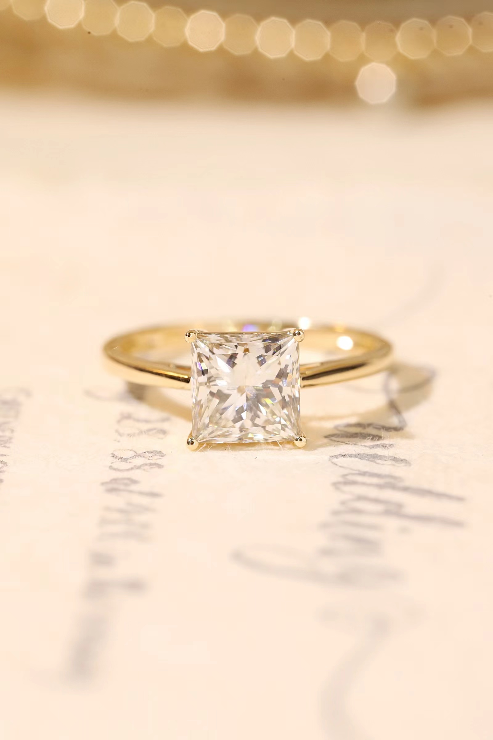 2-carat laboratory-grown diamond 10k gold four-prong setting ring Z-HL-R5250-2