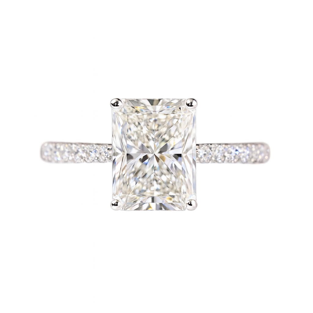 Timeless Radiance · 2ct Lab Grown Radiant Cut Diamond Ring with Accents | Z-HL-R5242-1
