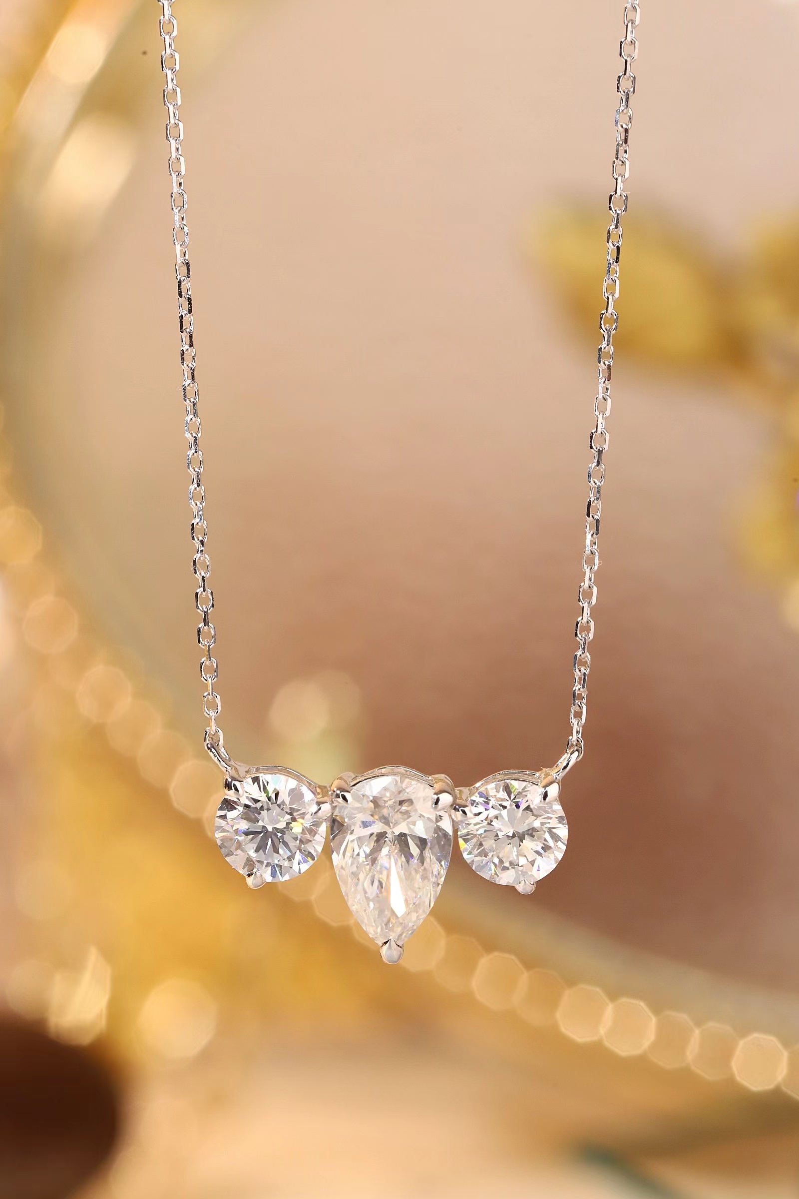 10k gold 2.05ct lab-grown diamond necklace HL-N1732