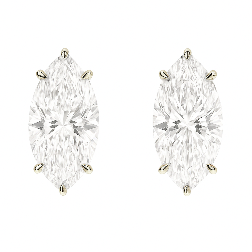 Royal Grace · 4ct Marquise Cut 6-Prong Lab Grown Diamond Earrings | Z-HL-E5245 
