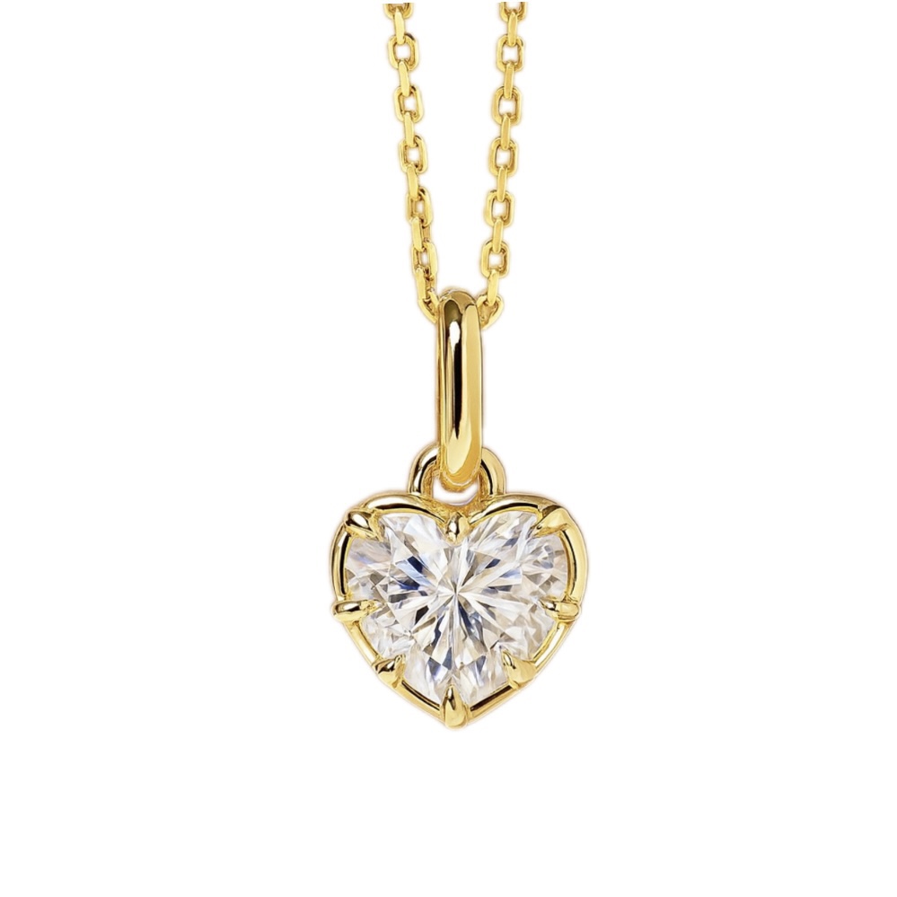 Heart Whisper · 1ct Lab Grown Diamond Heart Pendant Necklace | Z-HL-P5246