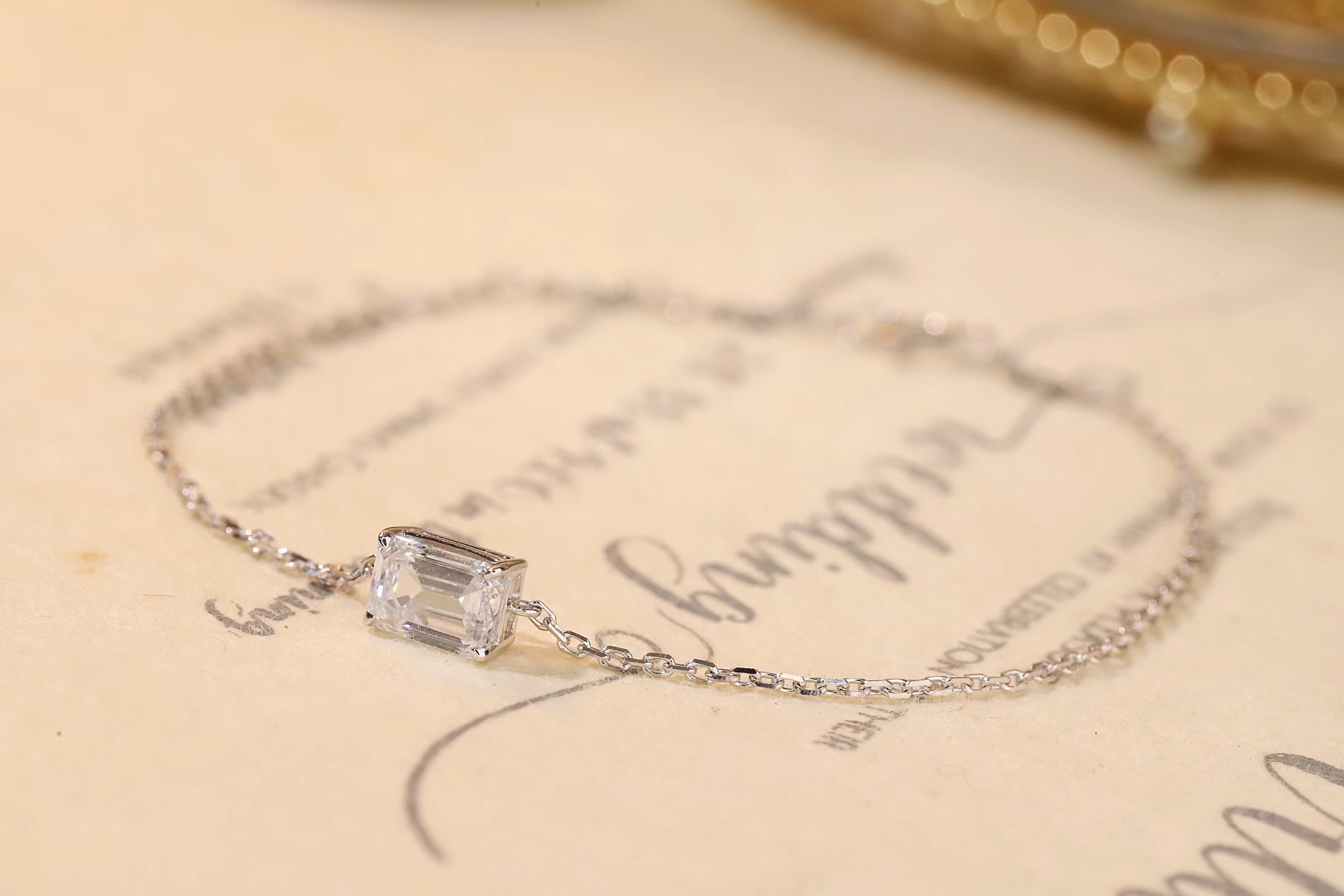 1-carat emerald-cut lab-grown diamond bracelet Z-HL-B5226