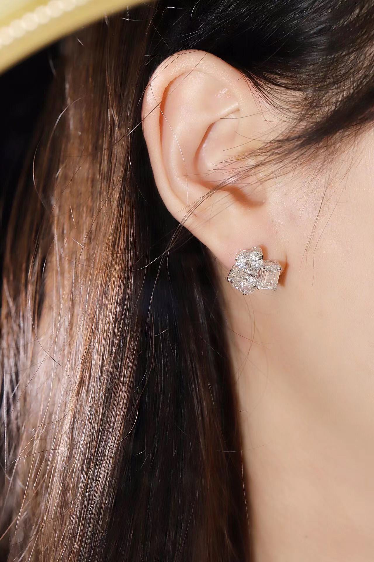 Trinity Brilliance · 3ct Lab Grown Diamond Trio Earrings | D-EL2375