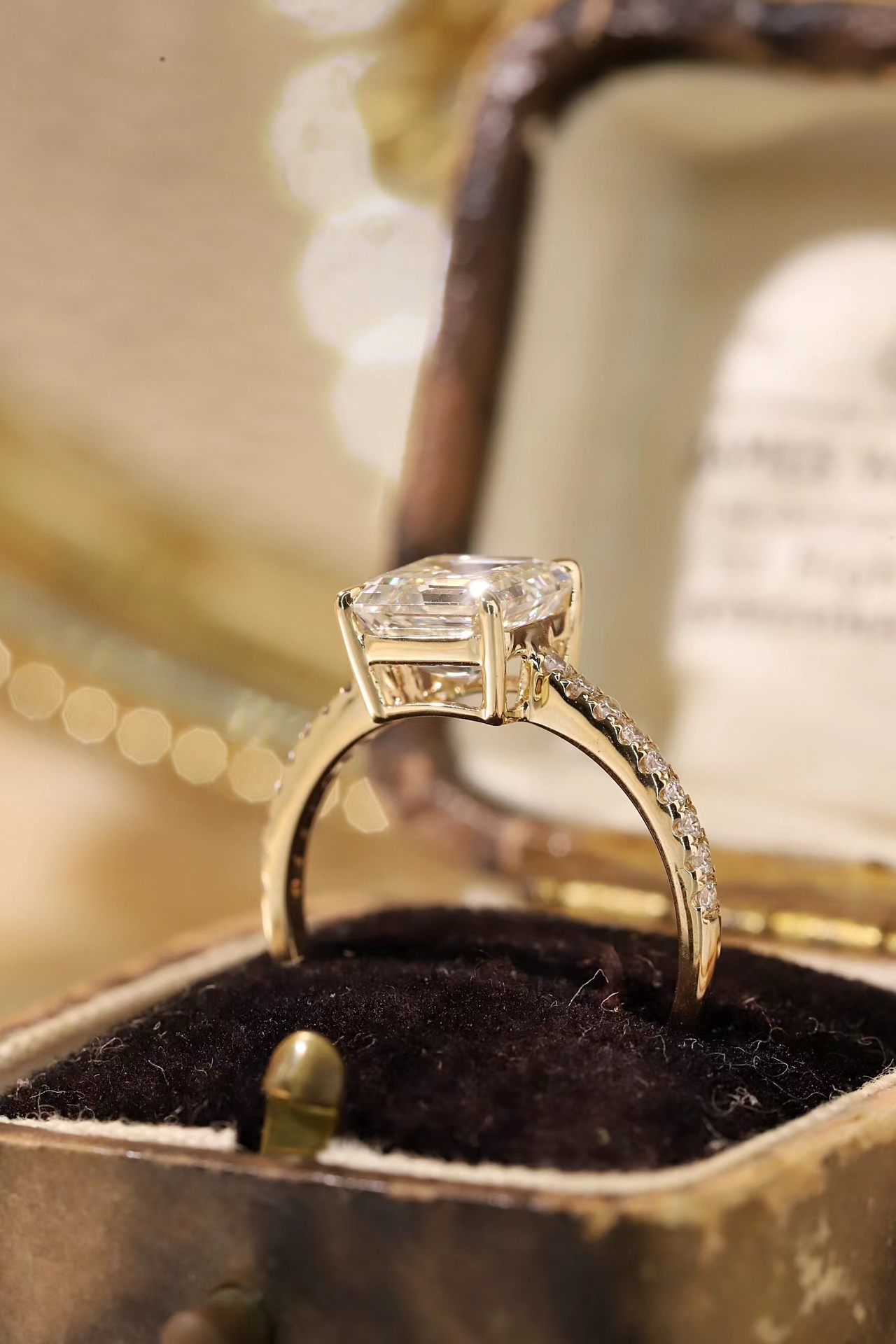 2 Caraas Cut Cultivated Diamond Ring No. Z-HL-R5263