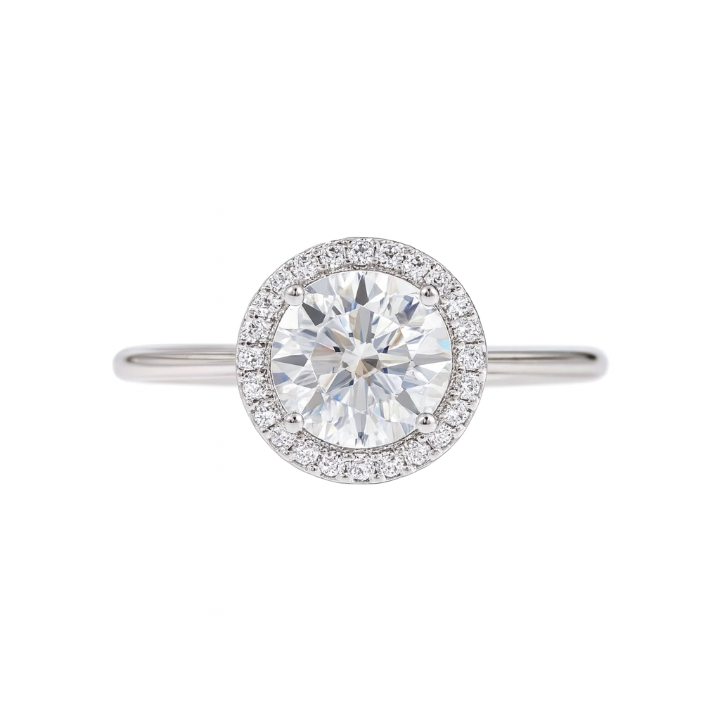 Halo Elegance · 2ct Lab Grown Diamond Ring with 0.20ct Accent Halo | Z-D-R5257